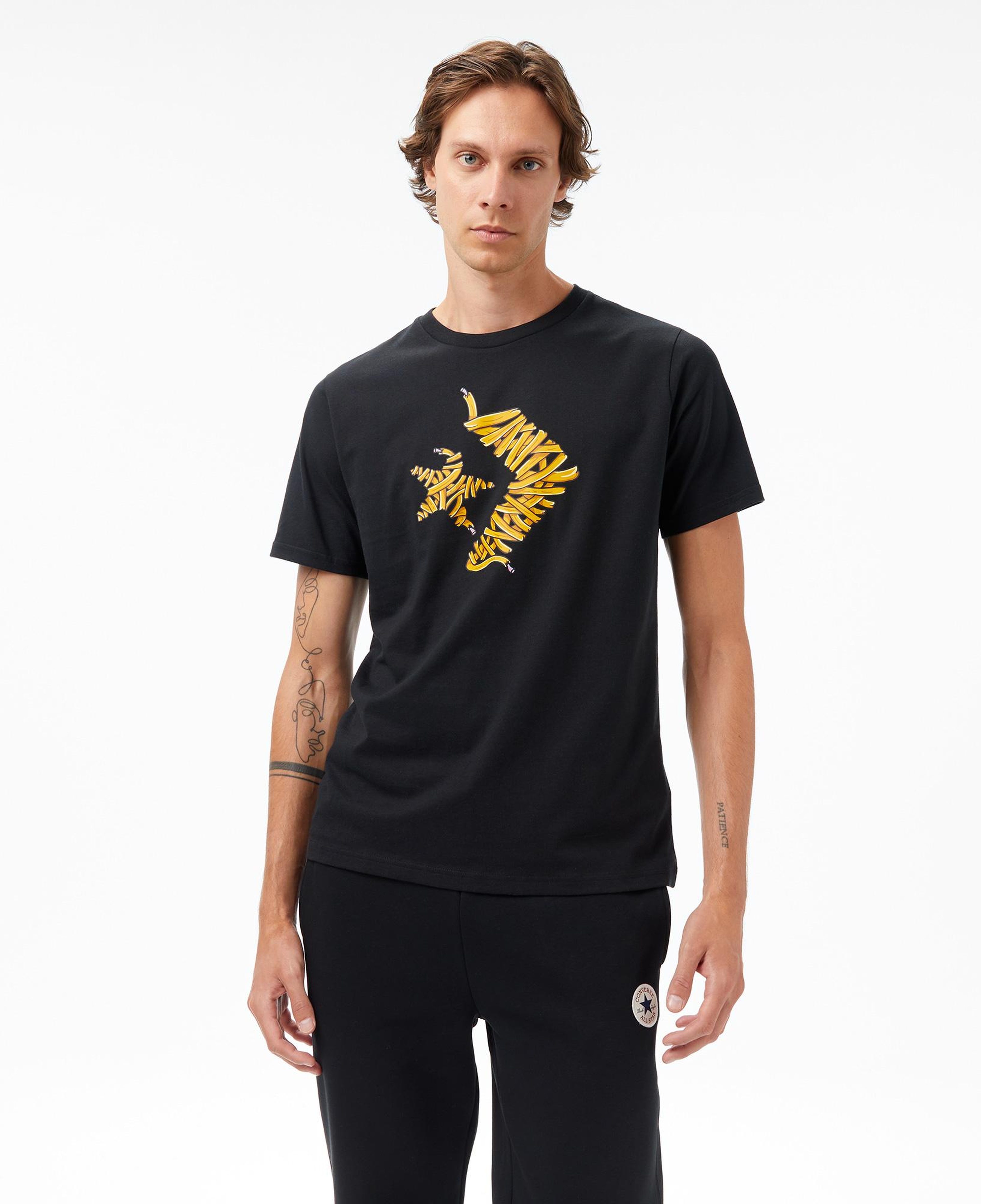 Converse Baskılı Erkek Siyah T-Shirt