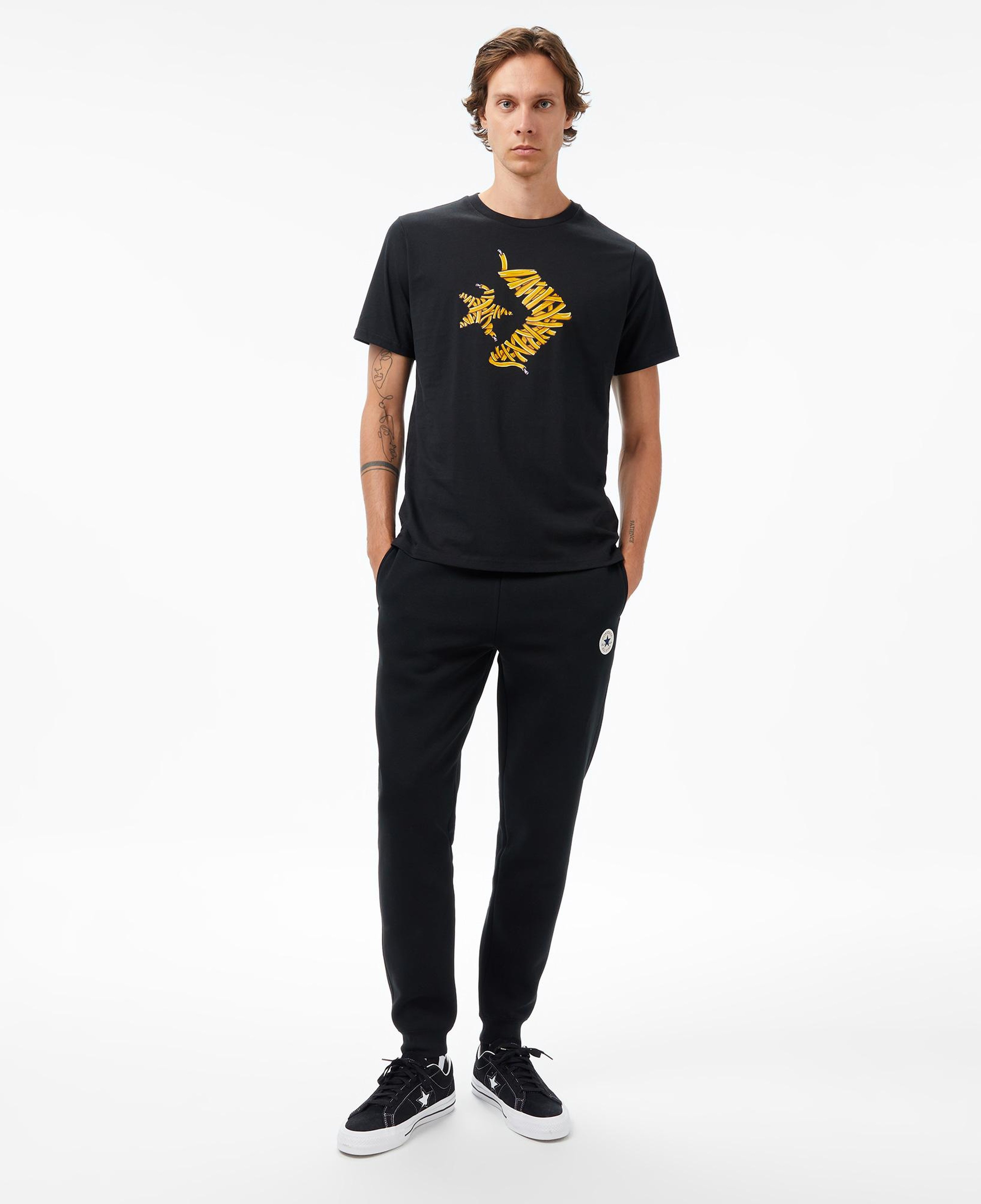 Converse Baskılı Erkek Siyah T-Shirt