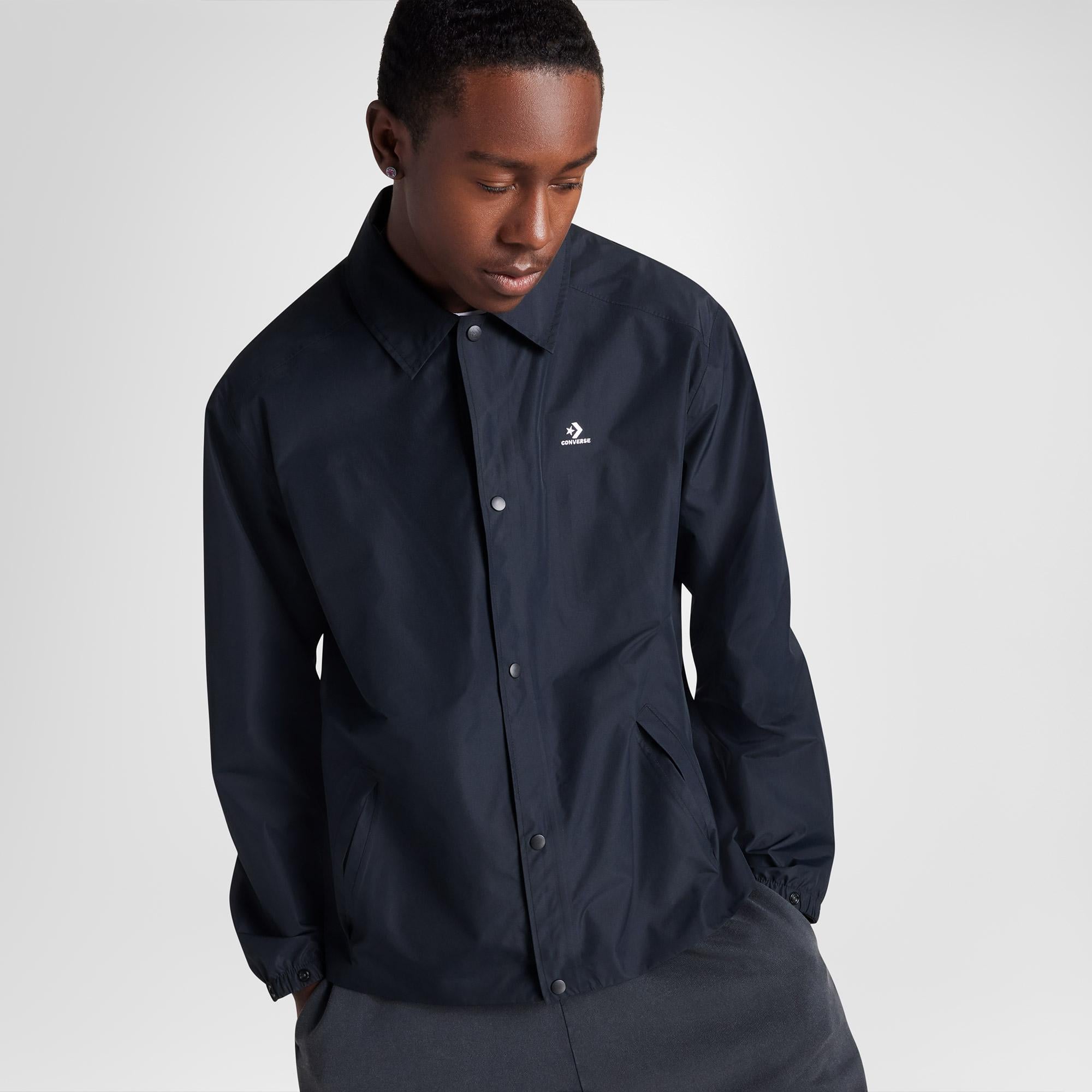 Converse Andover Weatherproof Coaches Erkek Siyah Ceket