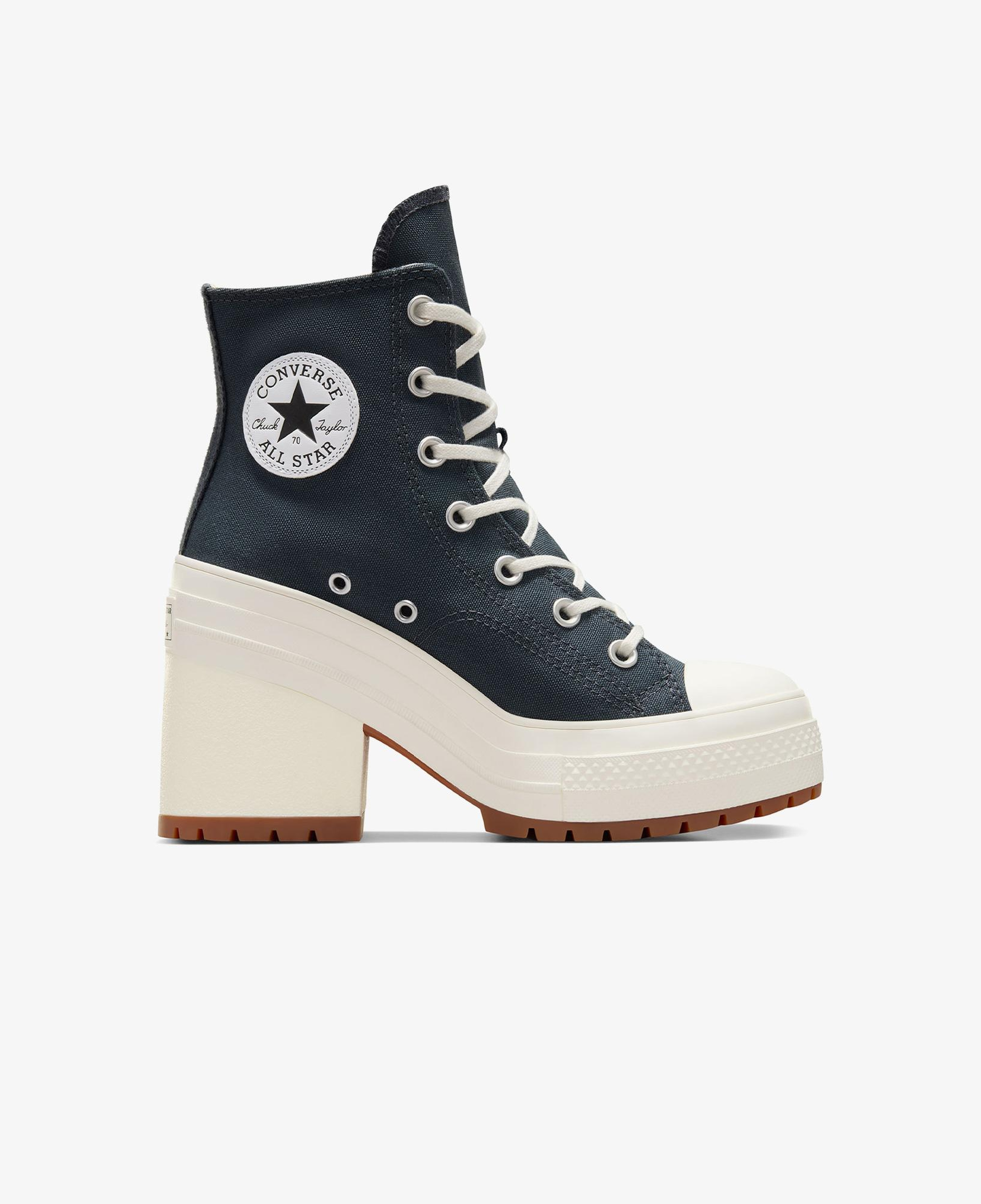 Converse Chuck 70 De Luxe Heel Unisex Lacivert Platform Sneaker