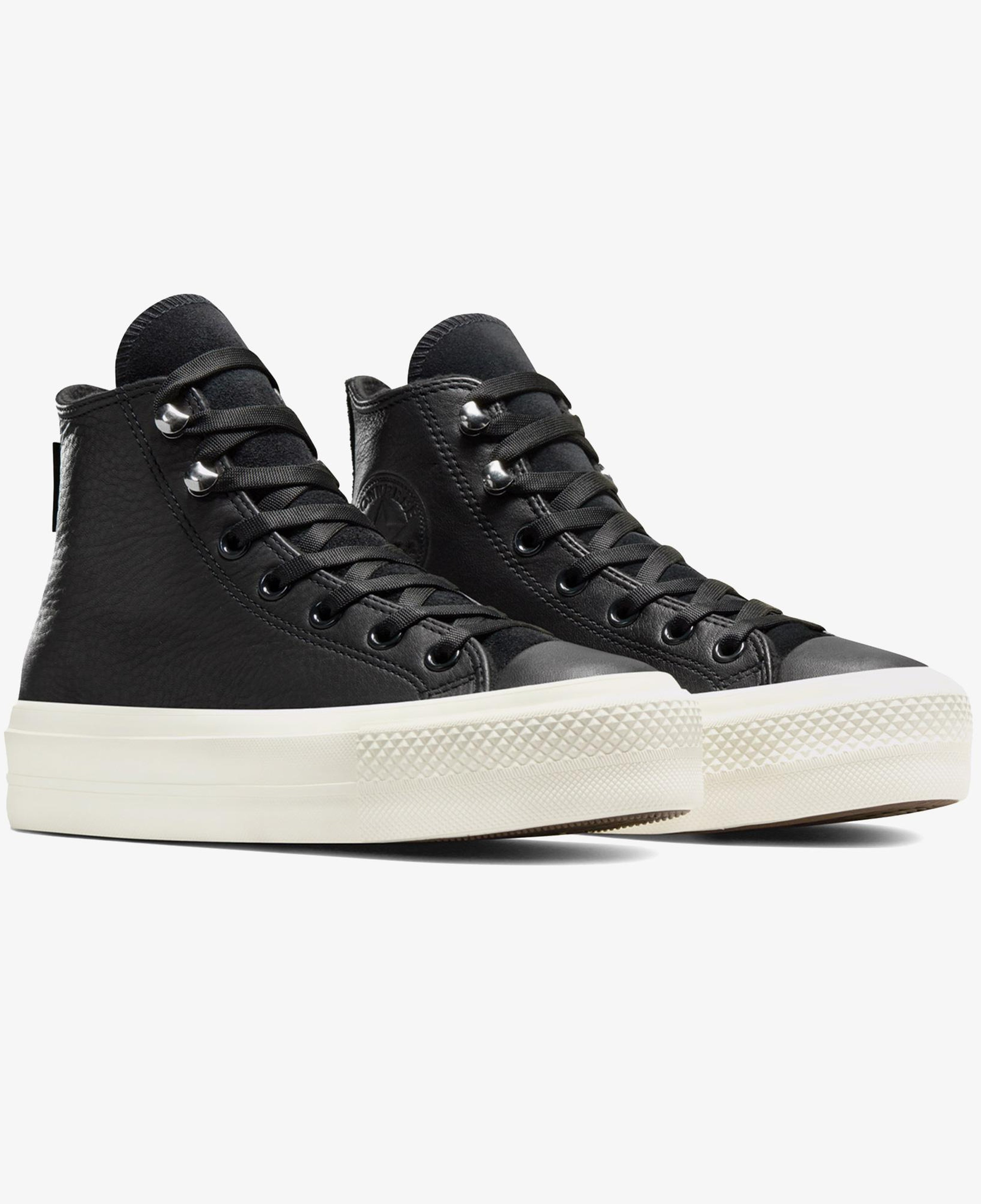 Converse Chuck Taylor All Star Lift Unisex Siyah Deri Platform Sneaker