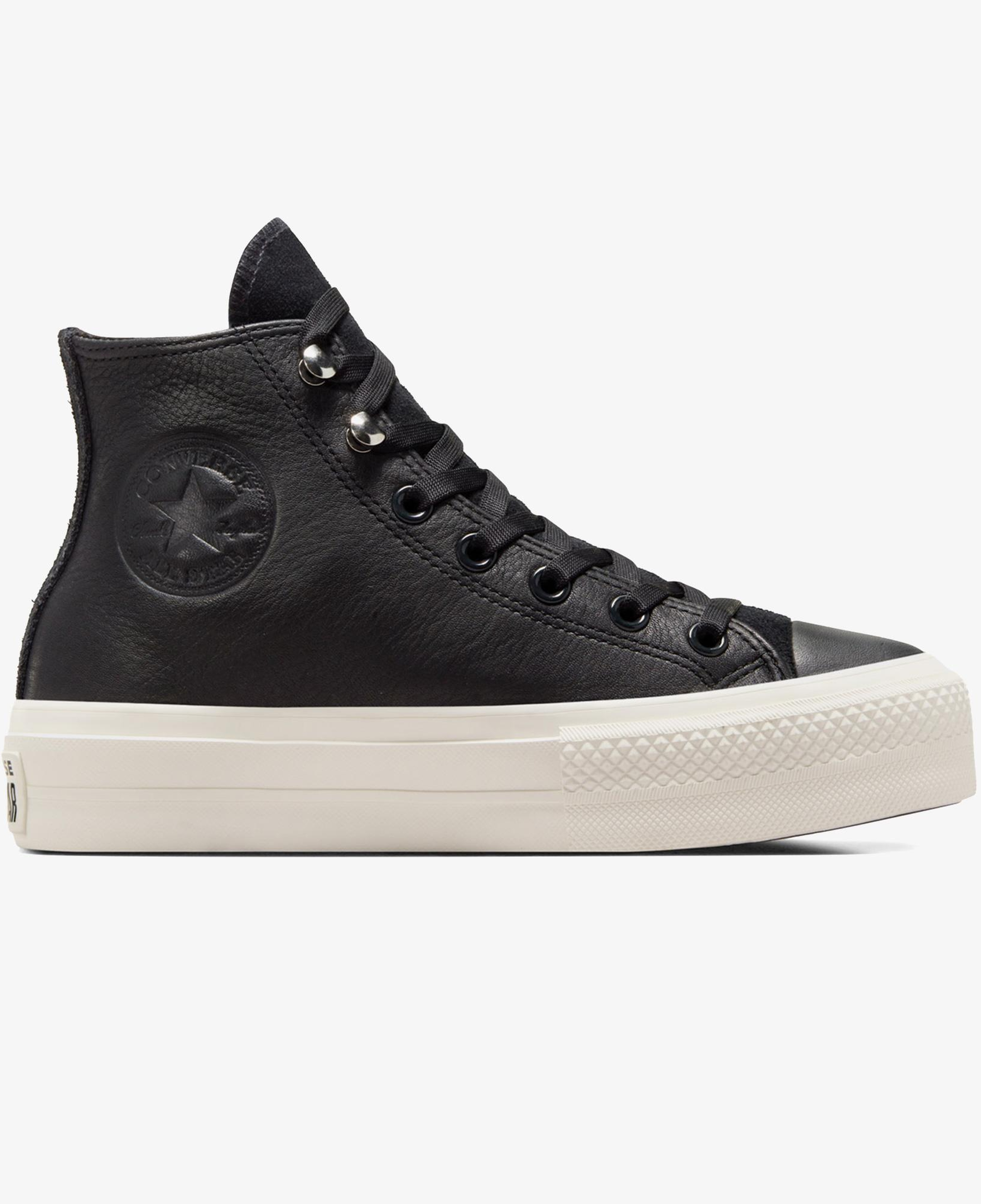 Converse Chuck Taylor All Star Lift Unisex Siyah Deri Platform Sneaker