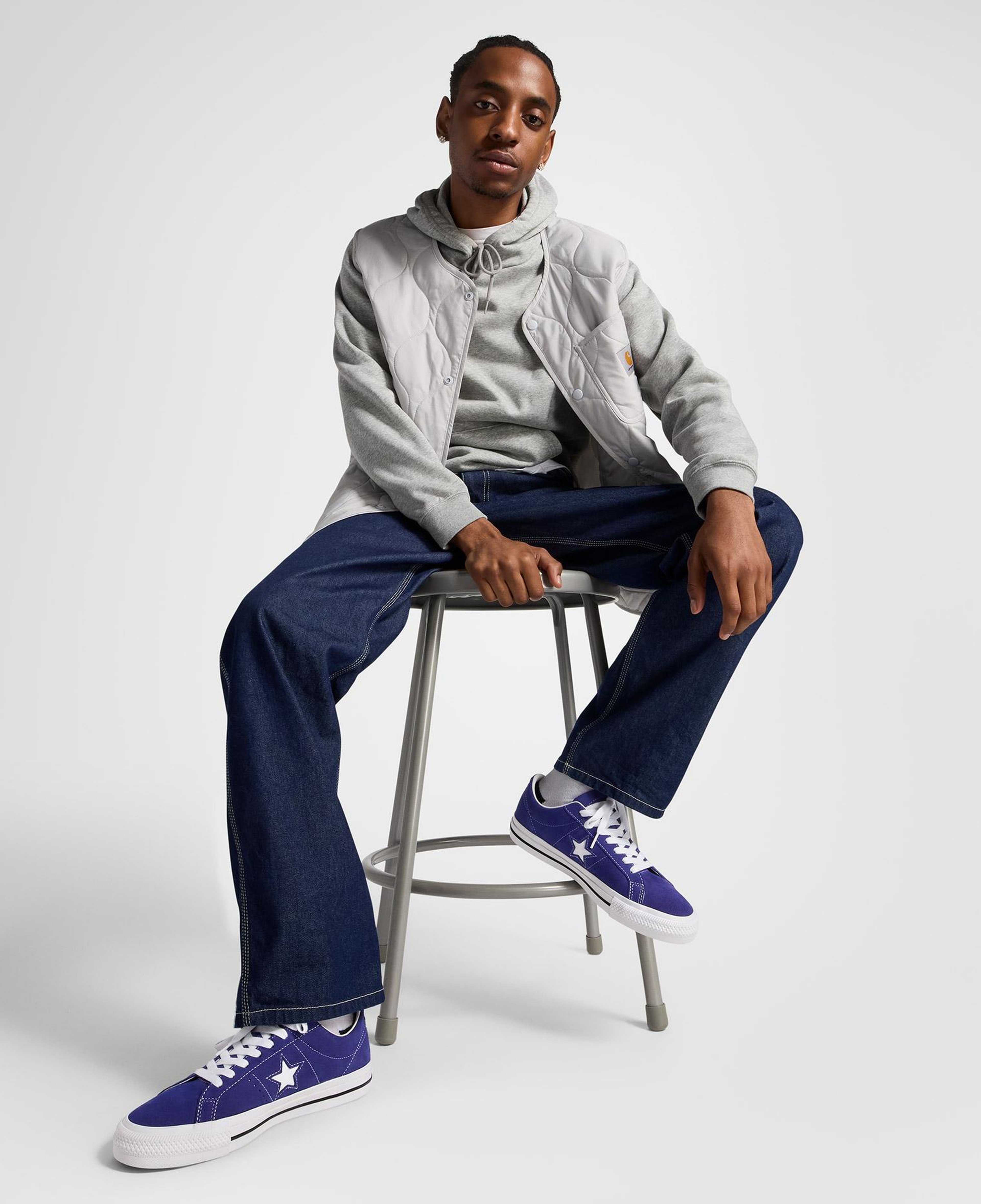 Converse One Star Pro Unisex Mor Süet Deri Sneaker
