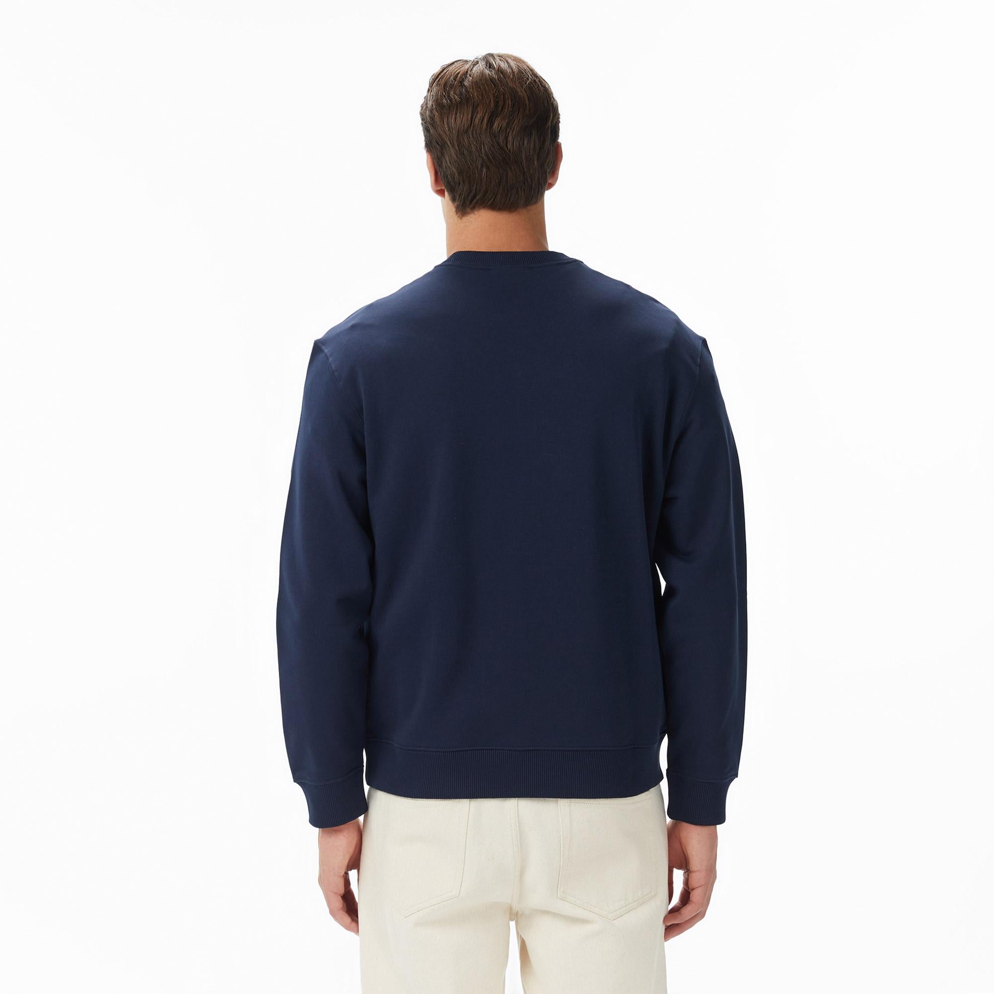 Calvin Klein Terry Monologo Erkek Lacivert Sweatshirt