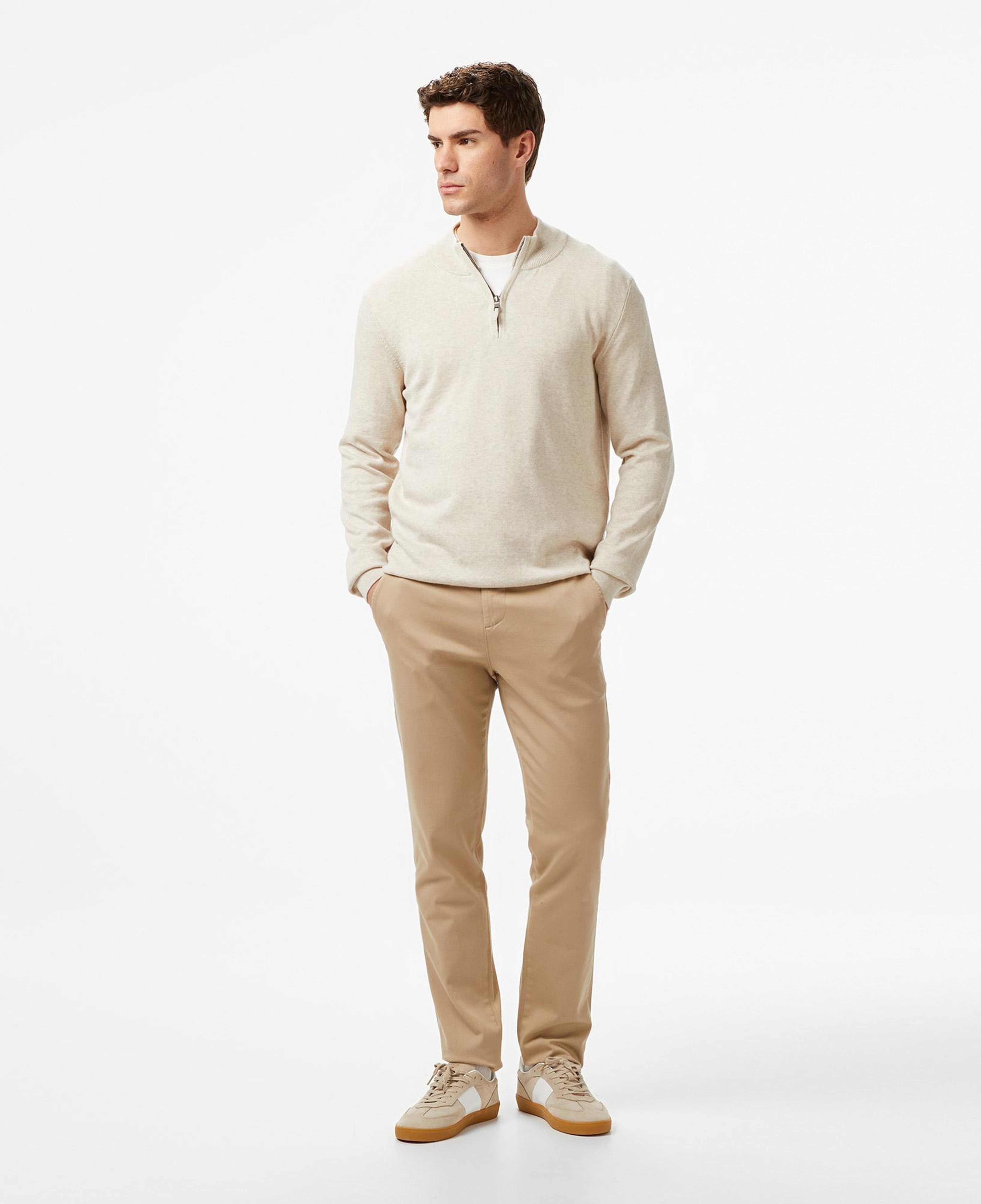 Nautica Erkek Krem Classic Fit Kazak