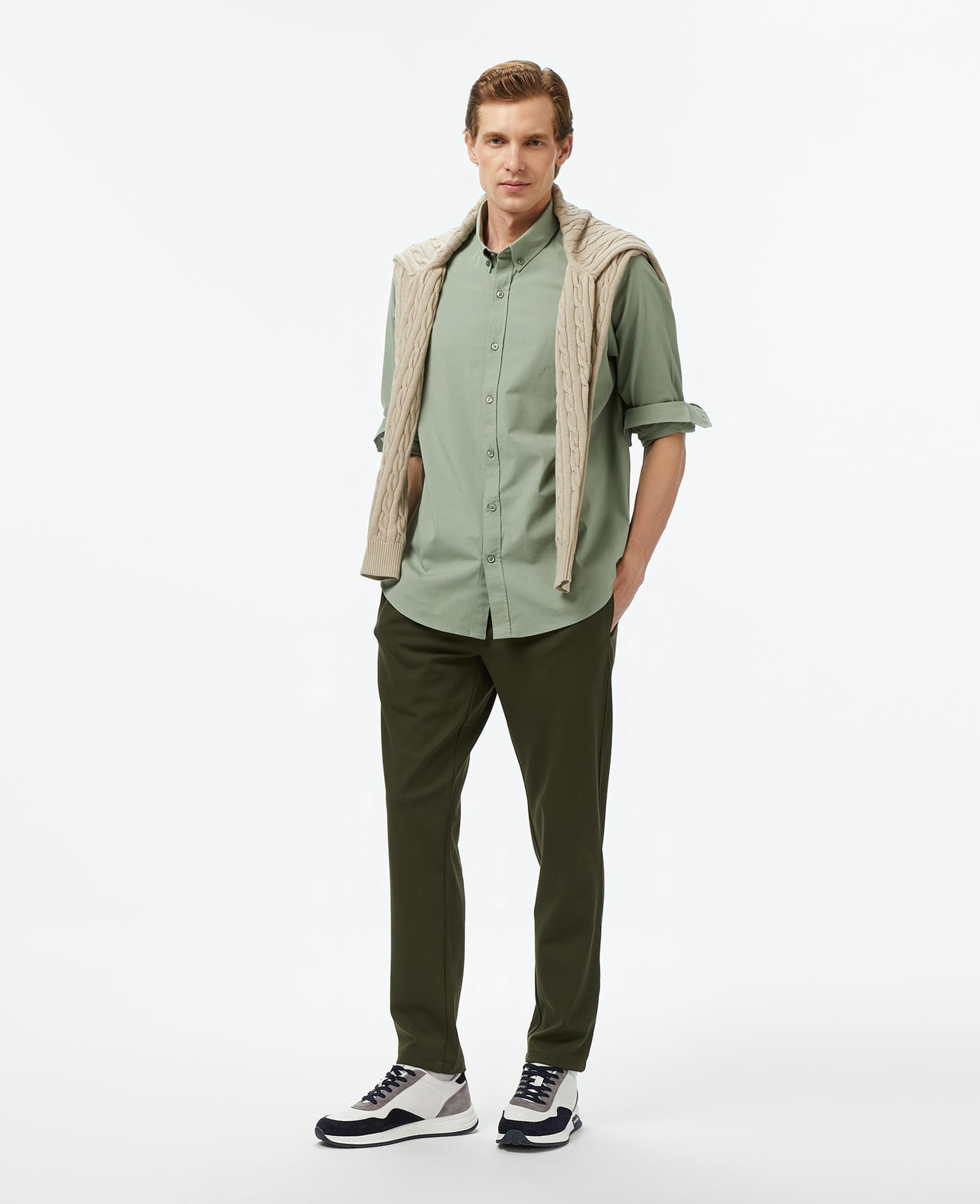 Nautica Erkek Yeşil Classic Fit Gömlek