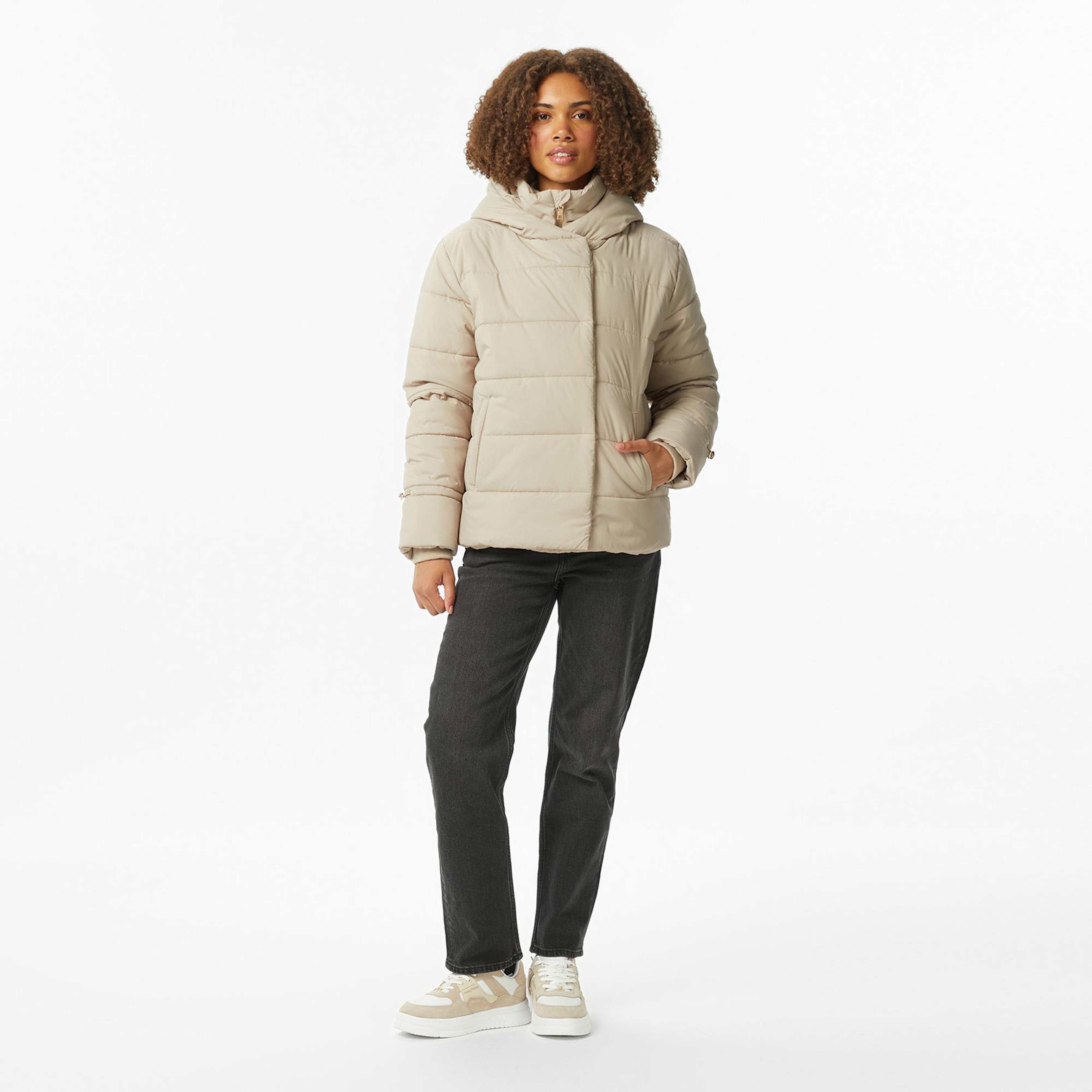 Nautica Kadın Bej Regular Fit Mont
