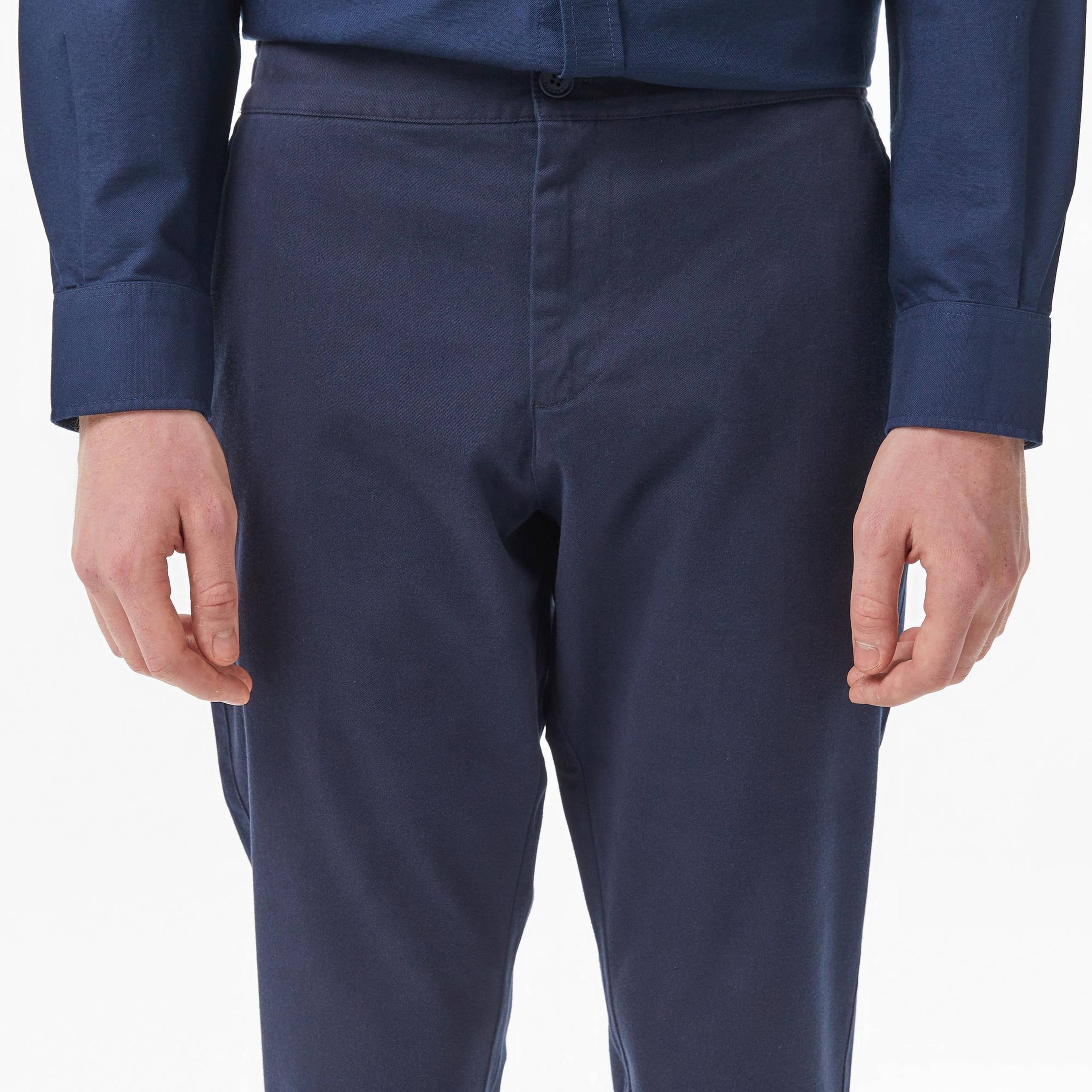 Erkek Slim Fit Lacivert Chino Modal Karışımlı Pantolon