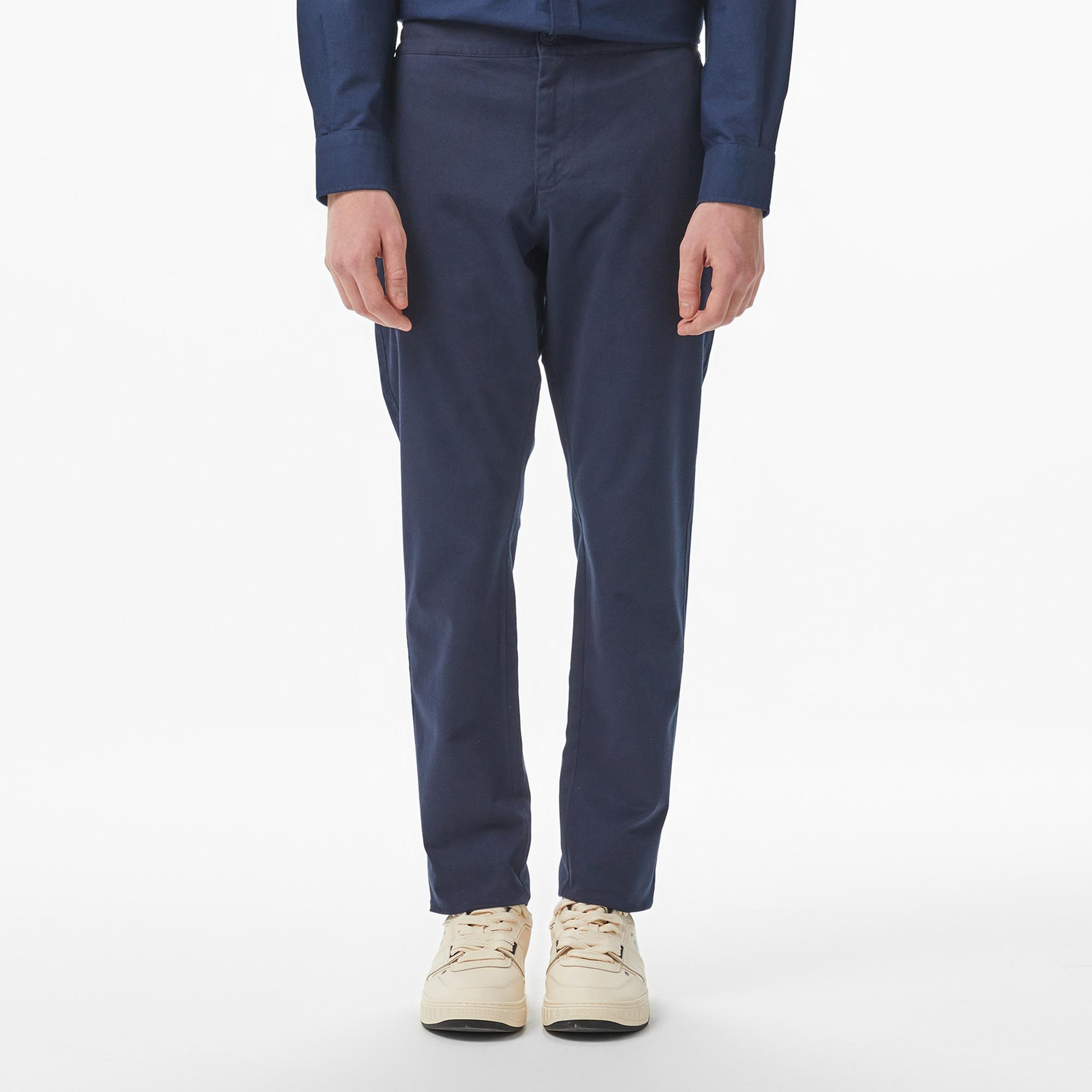 Erkek Slim Fit Lacivert Chino Modal Karışımlı Pantolon