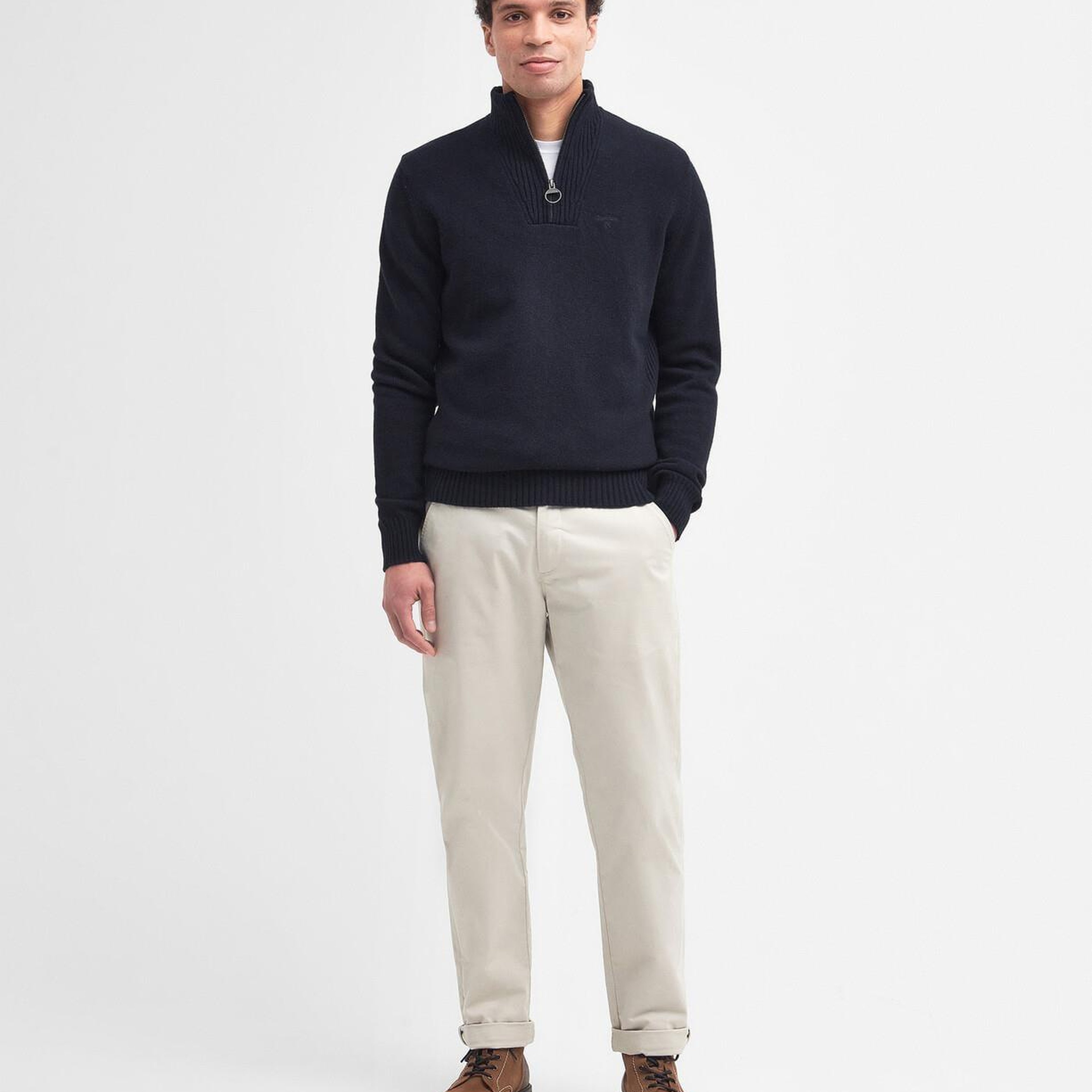 Barbour Essential Lambswool Half Zip Kazak