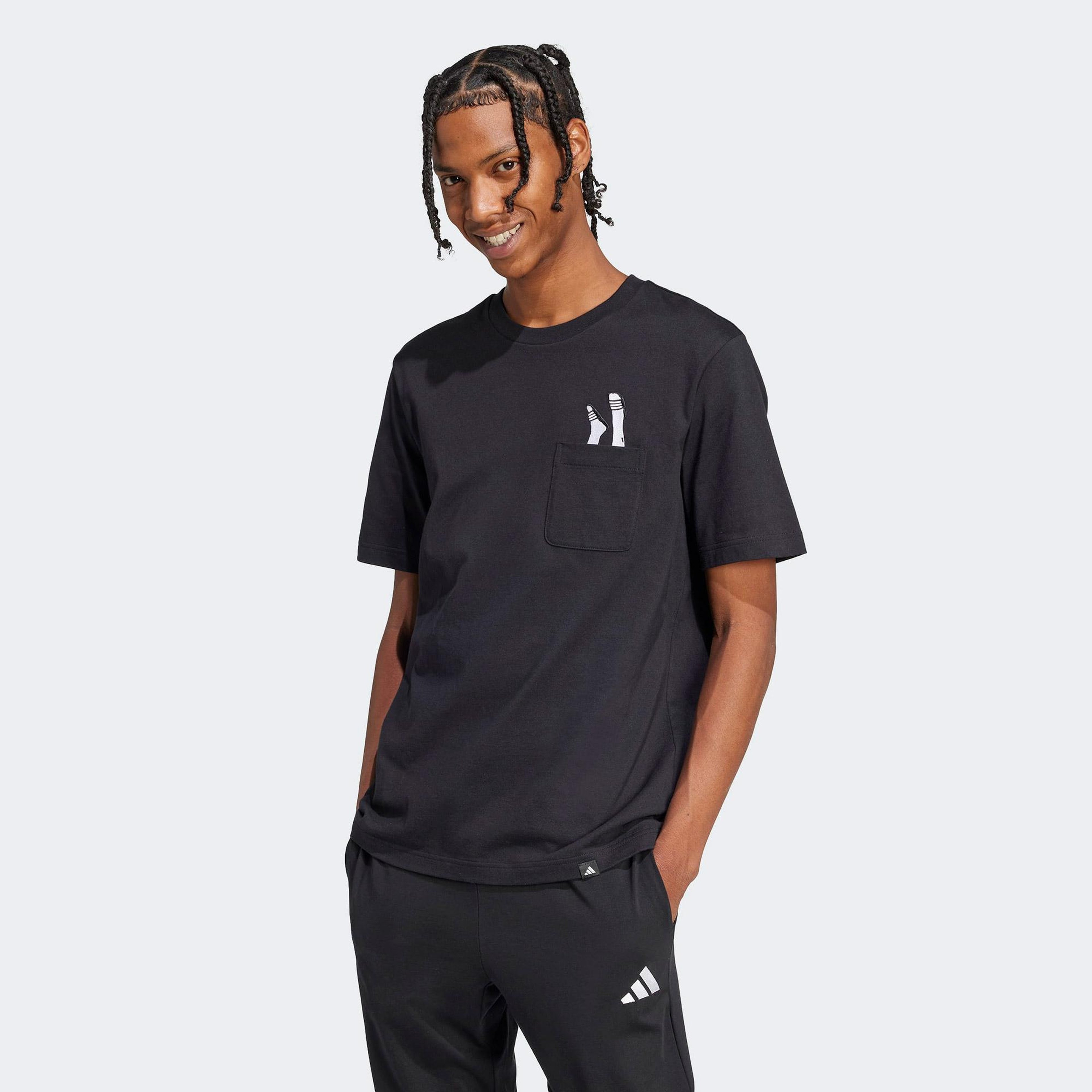 adidas Slide Erkek Siyah T-Shirt