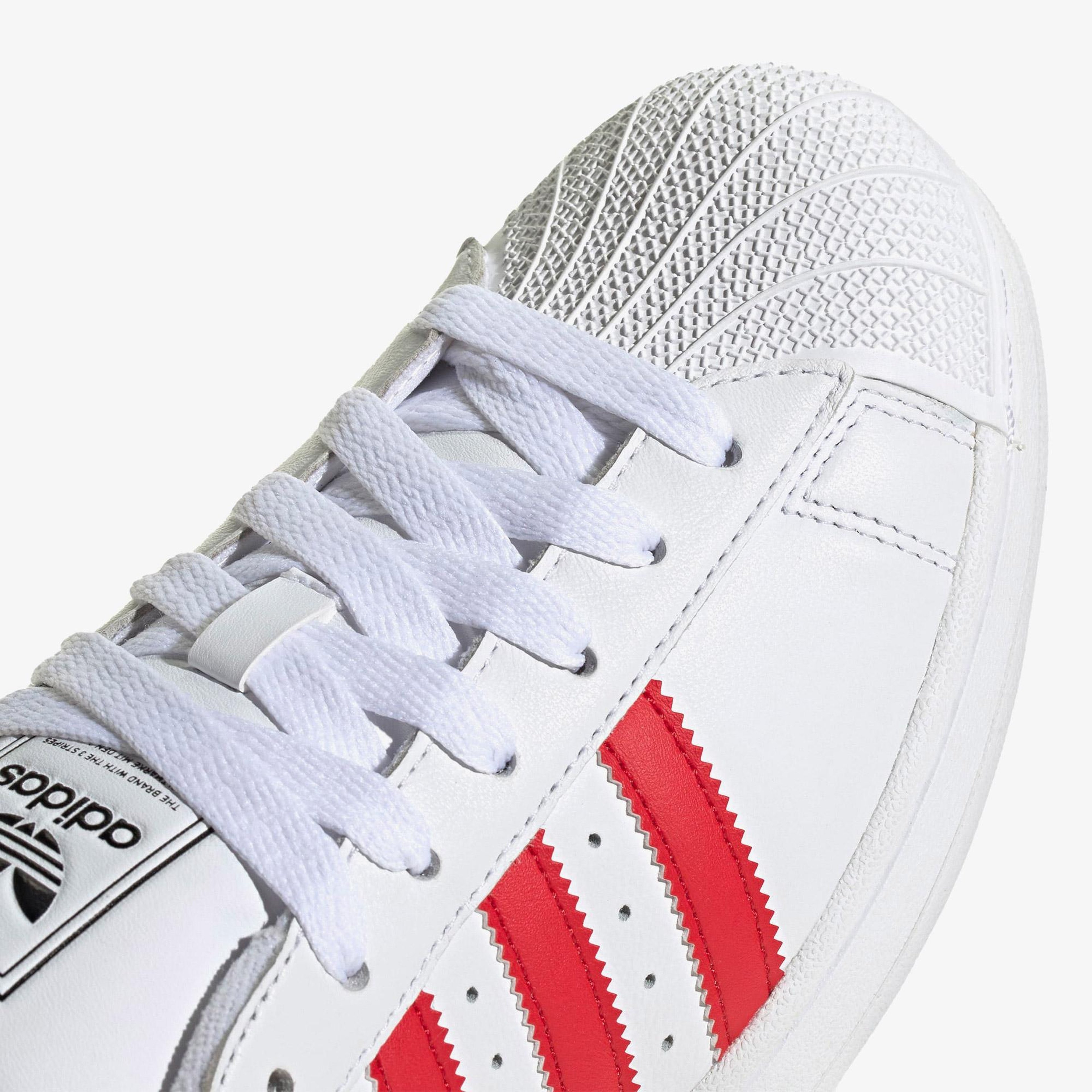adidas Originals Superstar II Unisex Kırmızı/Beyaz Spor Ayakkabı
