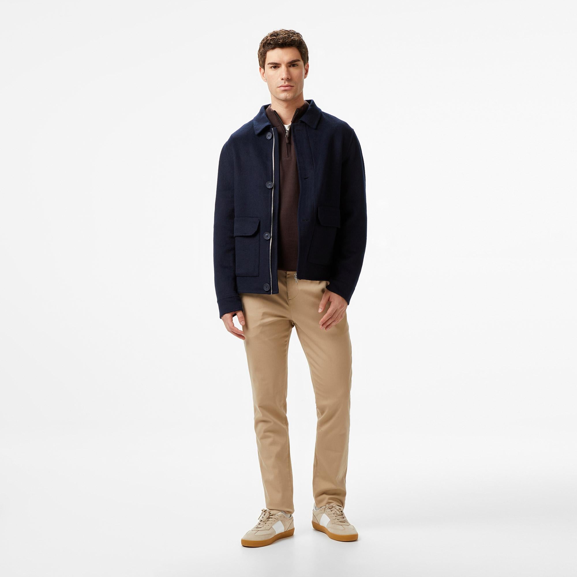 Nautica Erkek Lacivert Regular Fit Kaşe Ceket