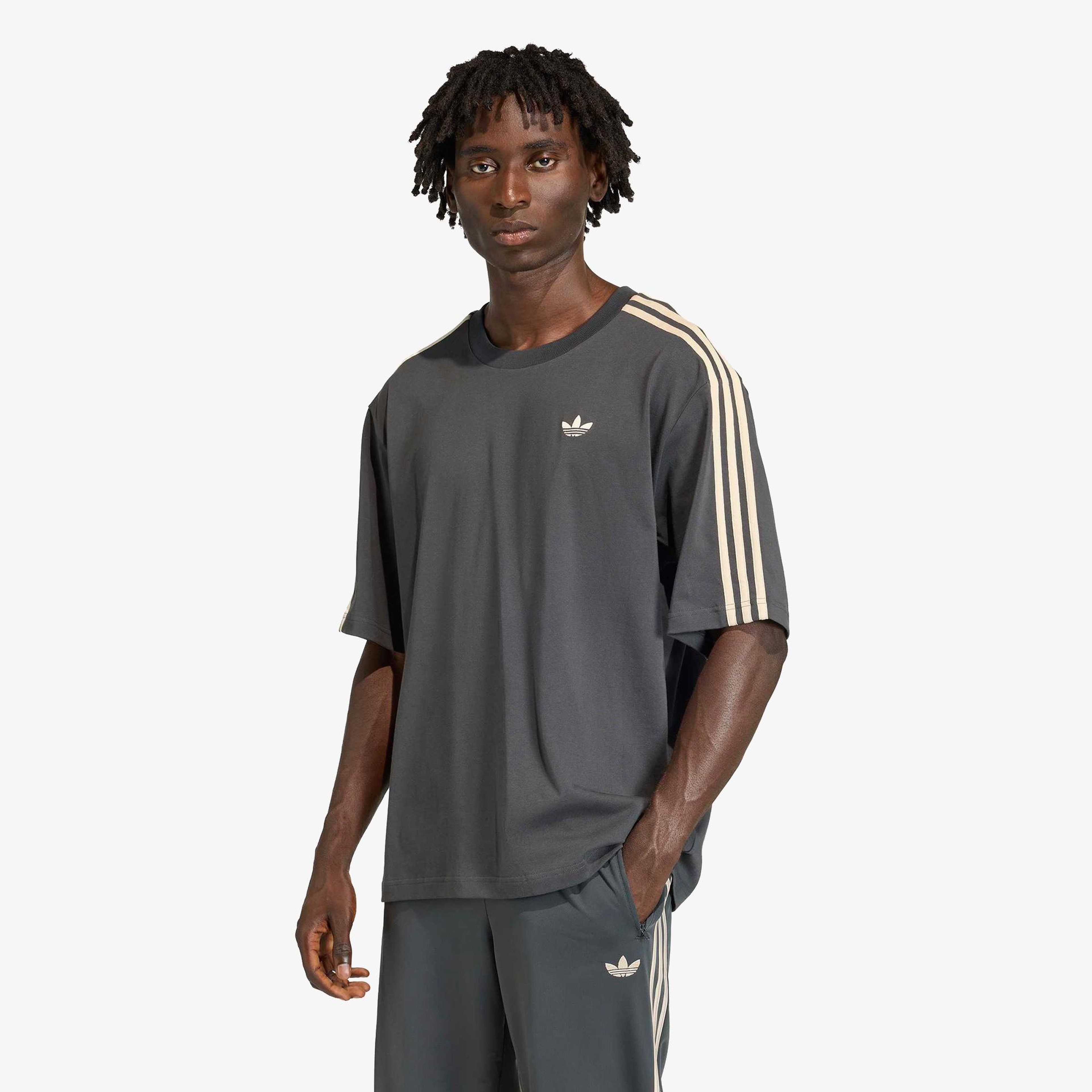 adidas 3S Tee Erkek Gri T-Shirt
