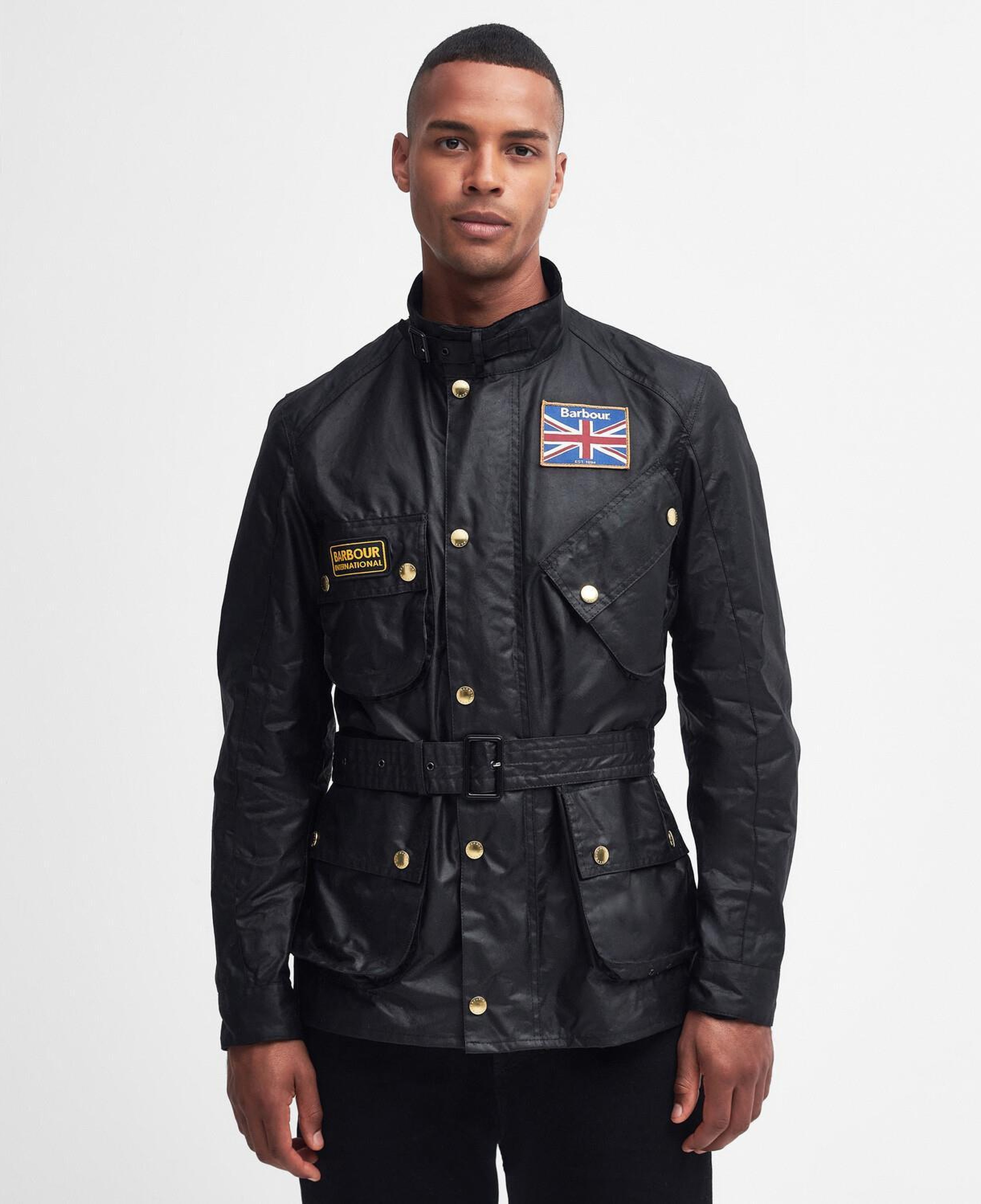 B.Intl Union Jack International Yağlı Ceket