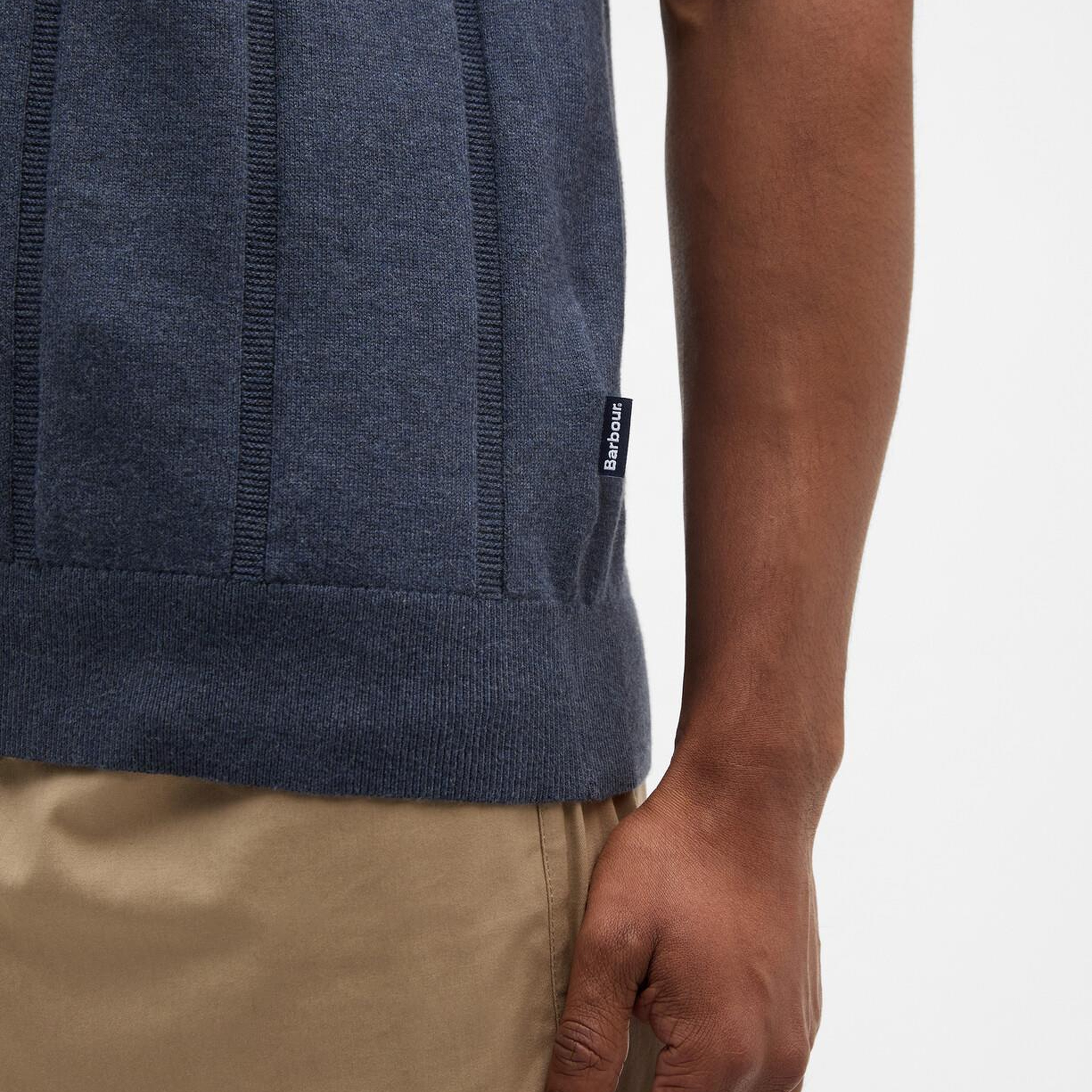 Barbour Wellburn Knitted Triko Polo Yaka