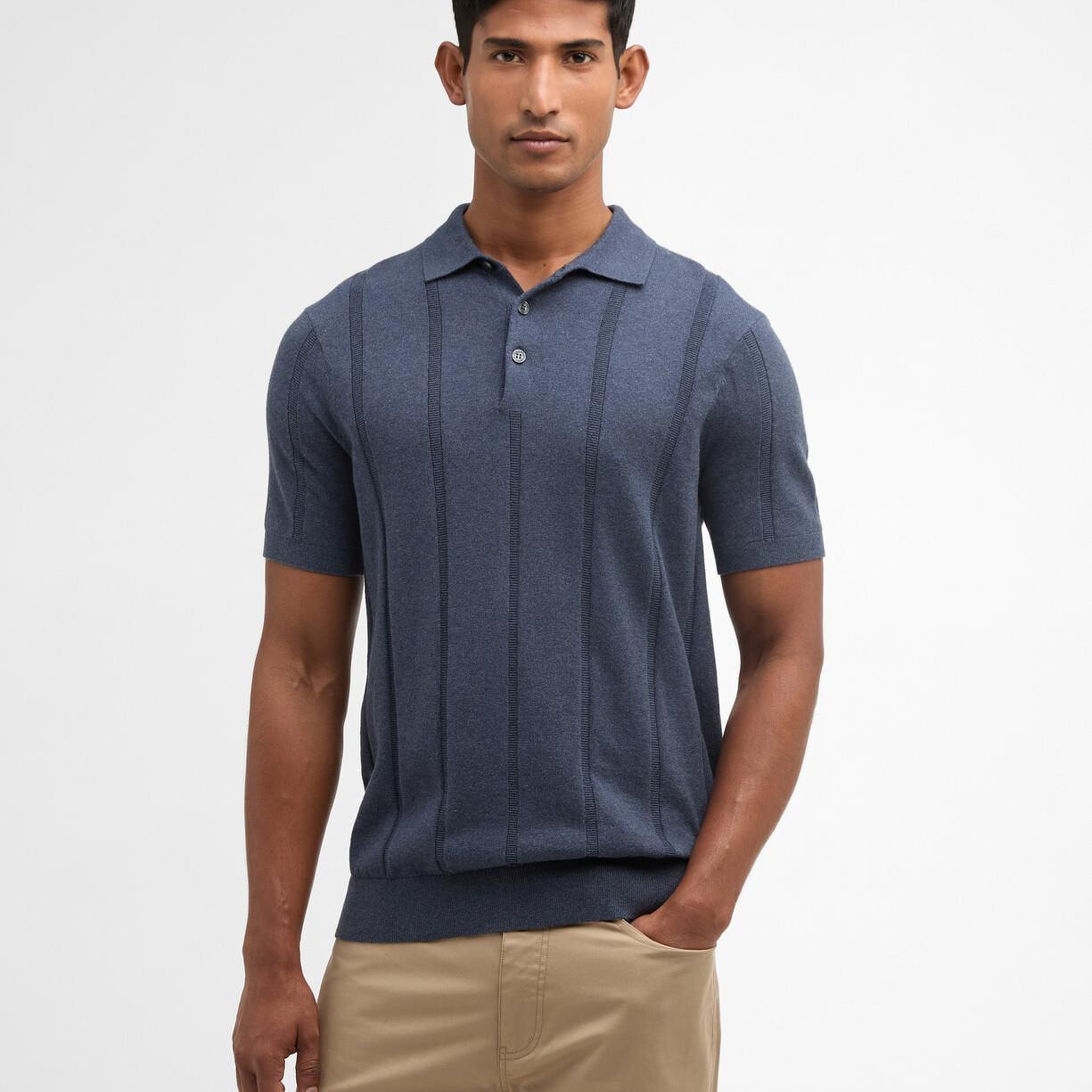 Barbour Wellburn Knitted Triko Polo Yaka