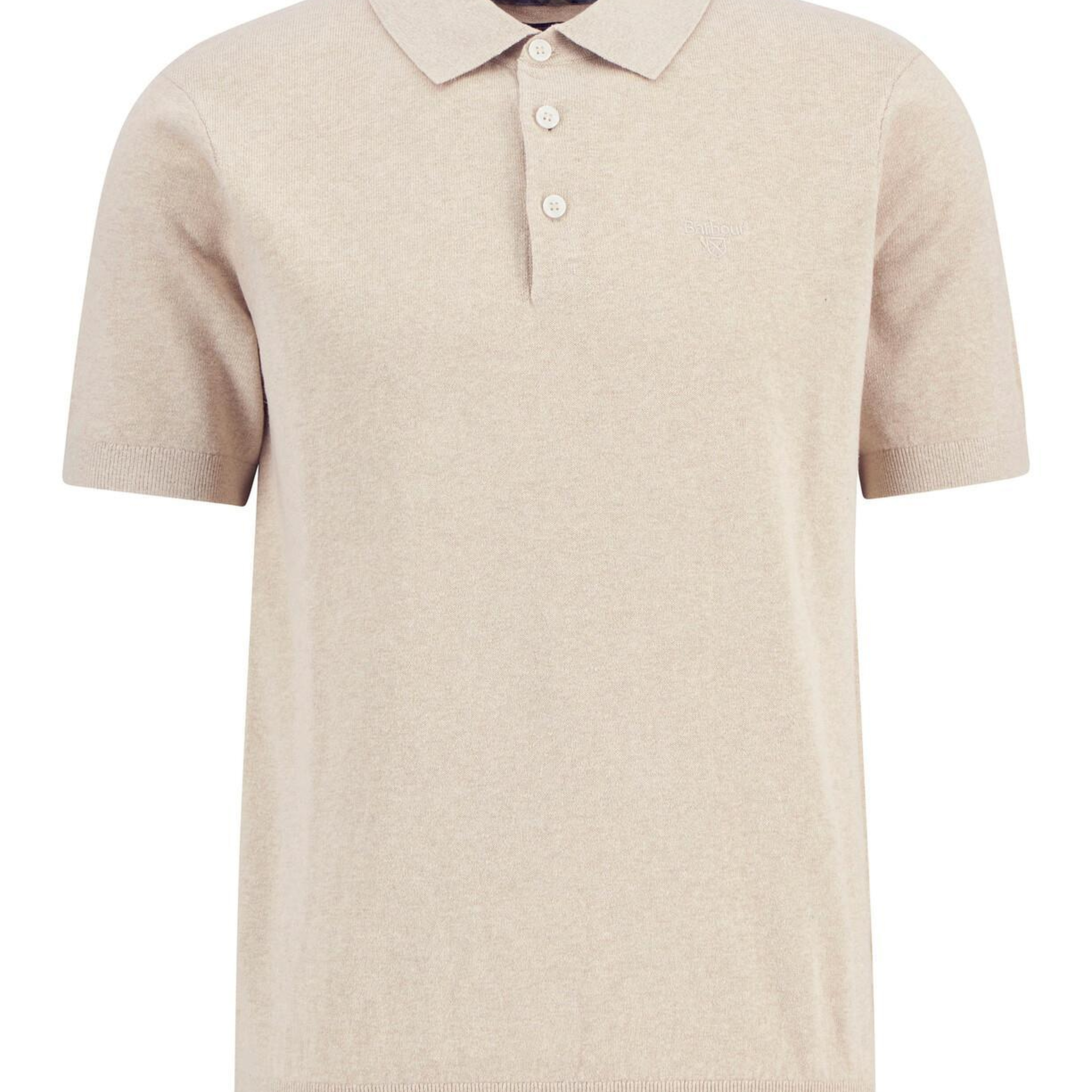 Barbour Muston Linen Blend Knitted Polo Yaka