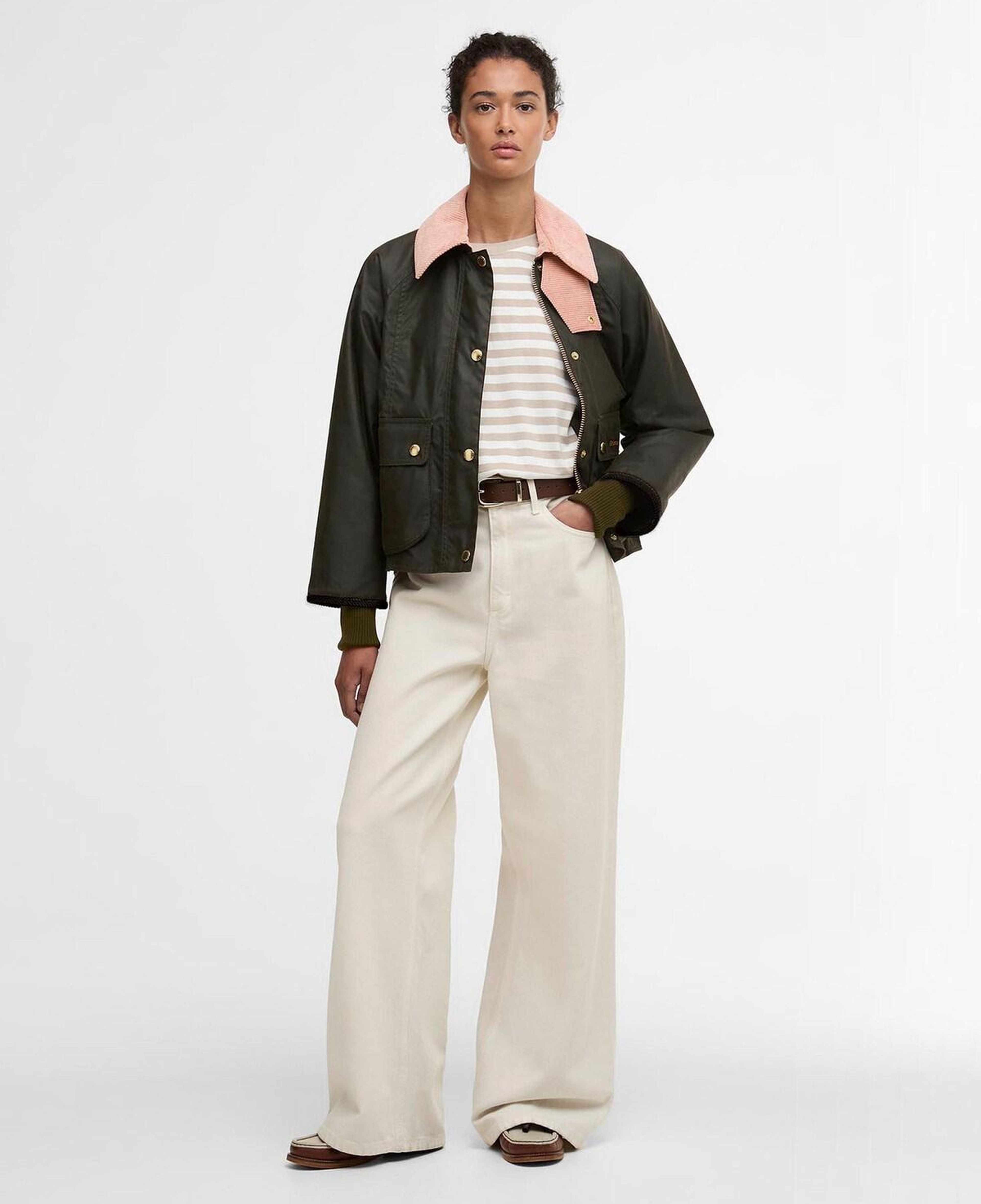 Barbour Cropped Beadnell Yağlı Ceket