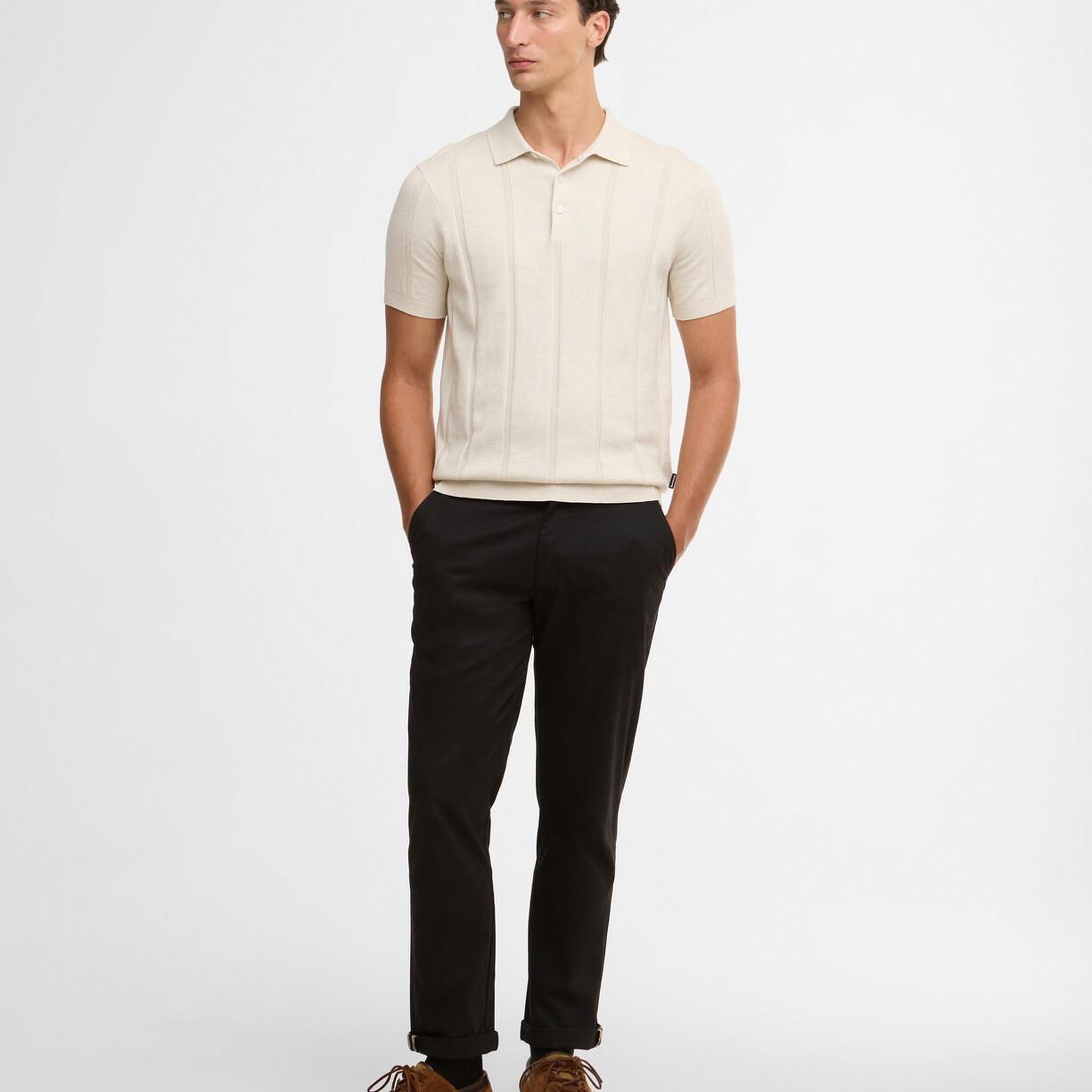 Barbour Wellburn Knitted Triko Polo Yaka