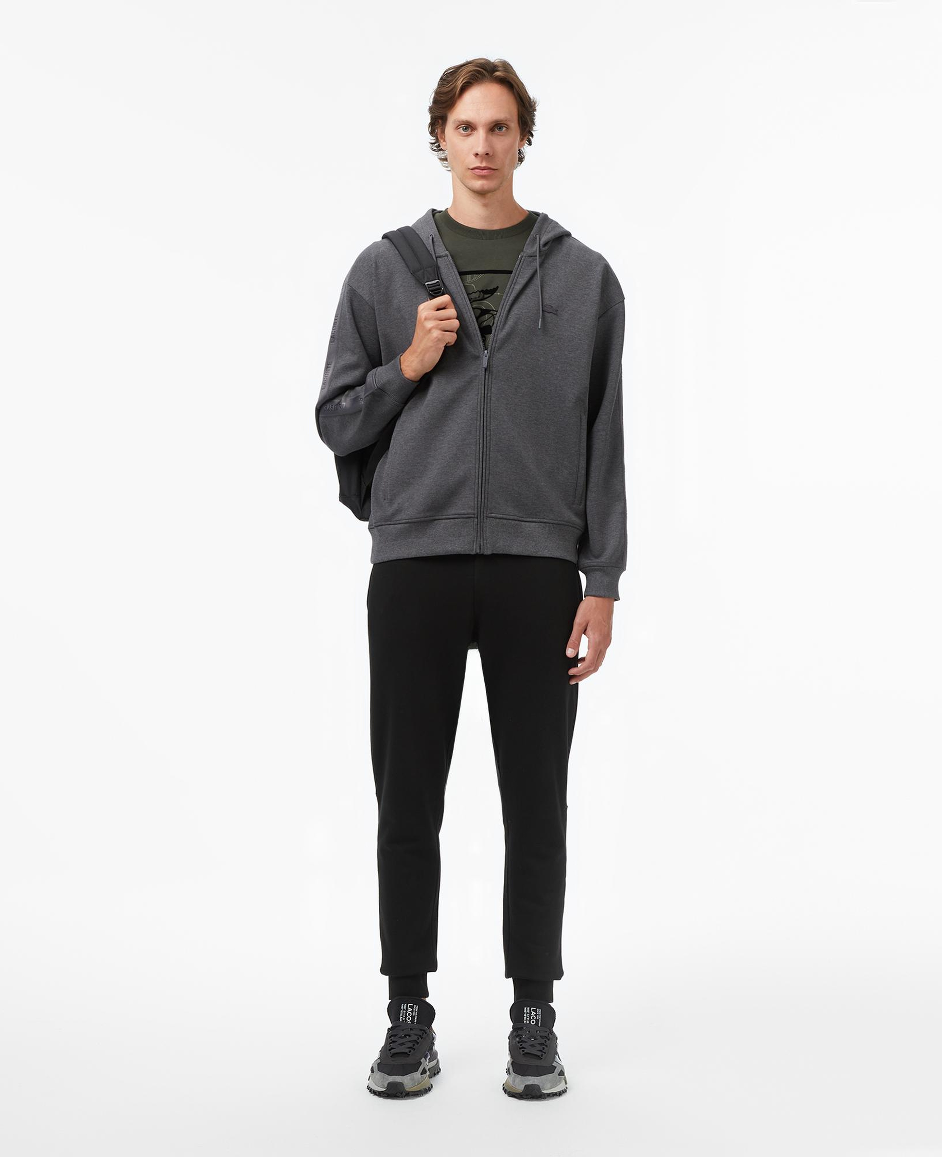 Erkek Relaxed Fit Kapüşonlu Gri Sweatshirt