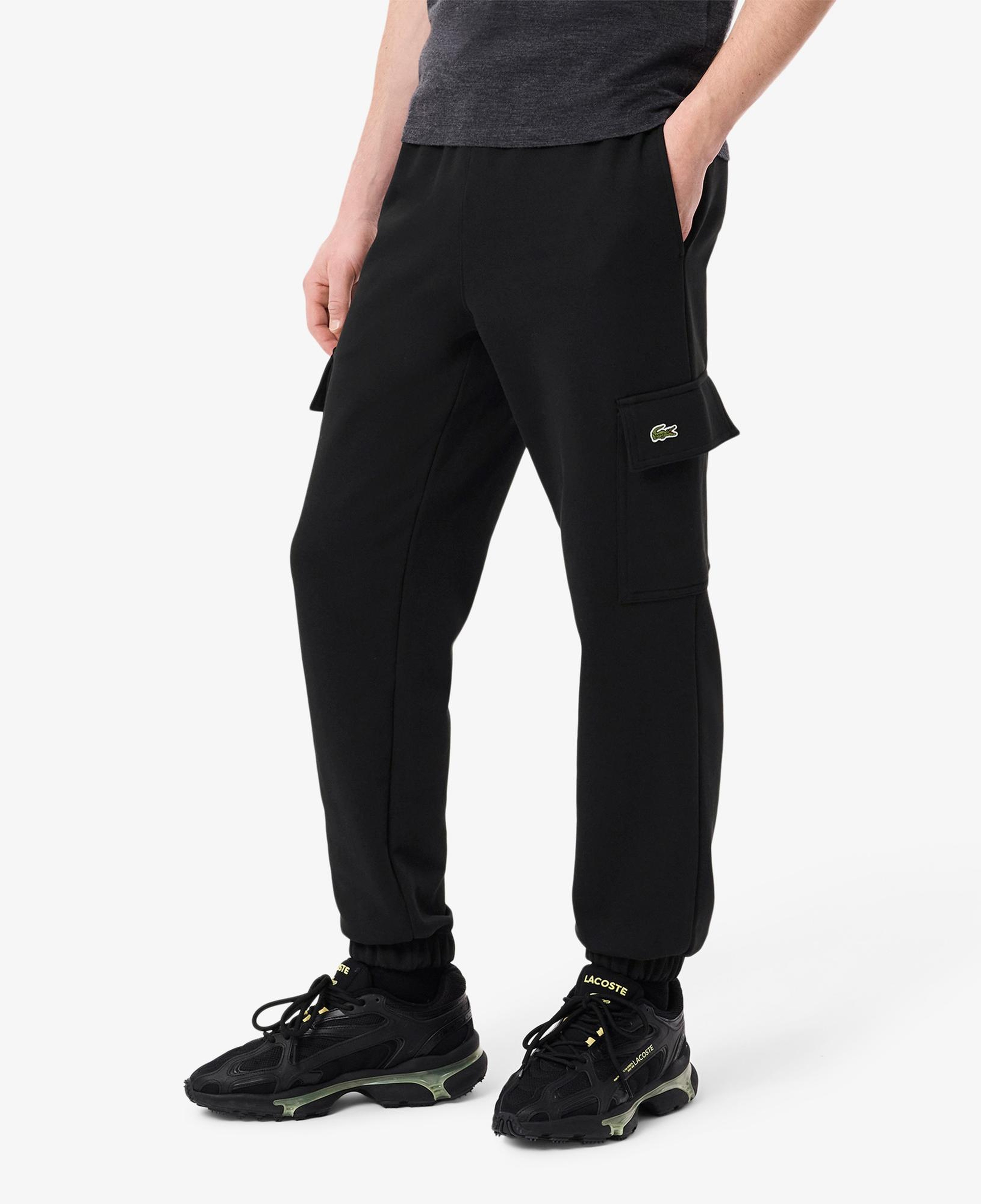 Lacoste Fleece Cargo Erkek Siyah Eşofman Altı