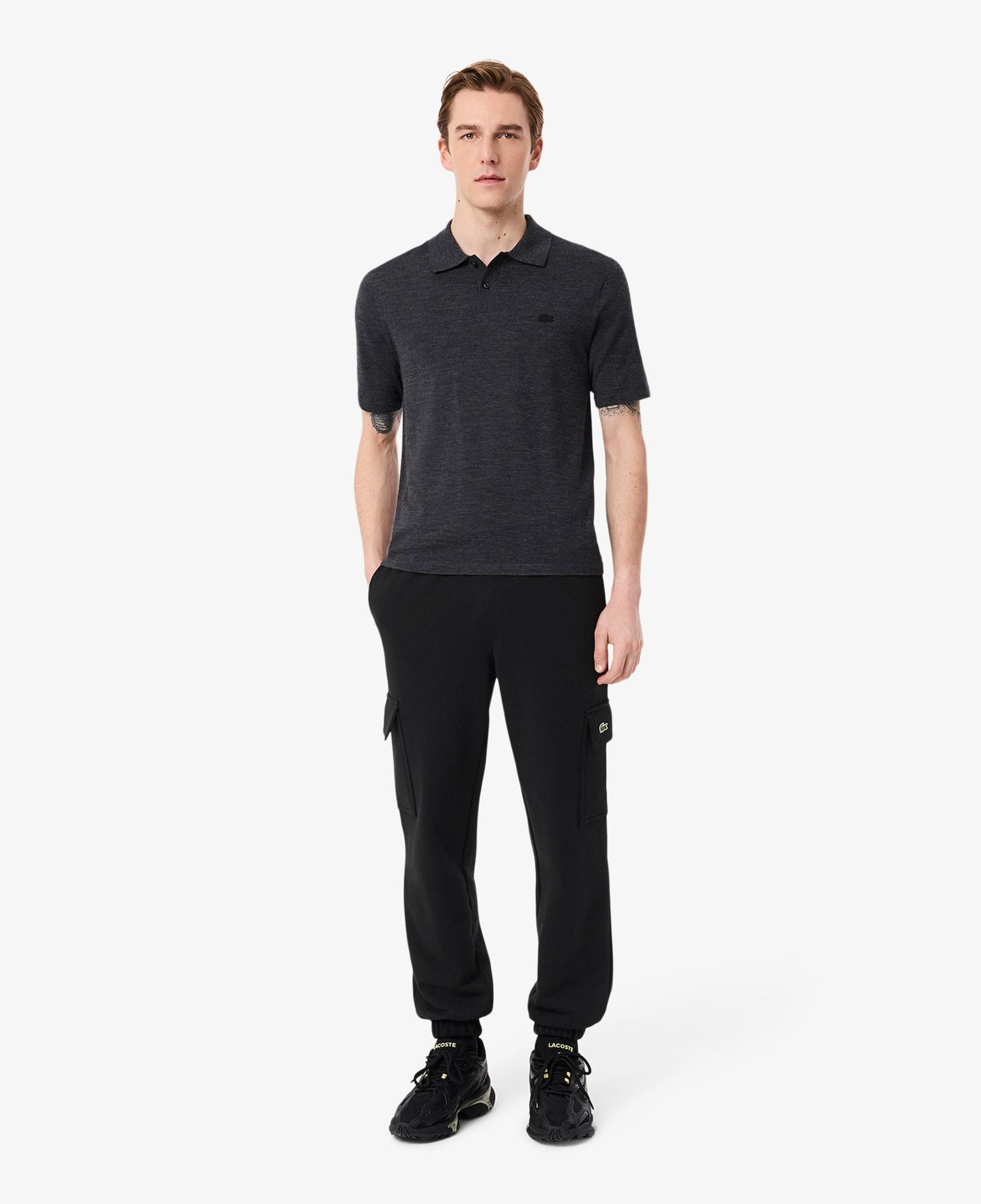 Lacoste Fleece Cargo Erkek Siyah Eşofman Altı