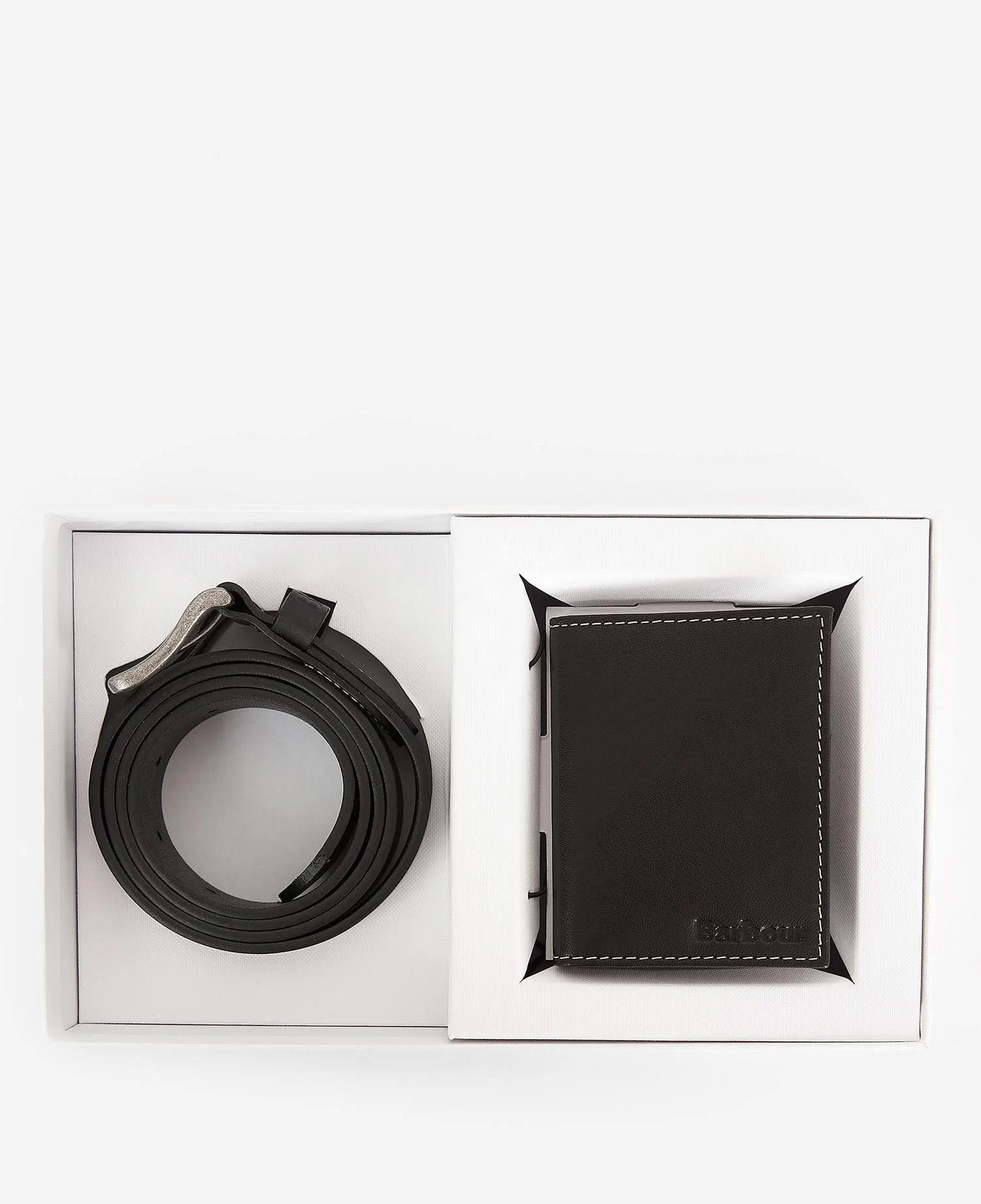 Barbour Billfold Deri Kemer & Cüzdan Hediye Seti