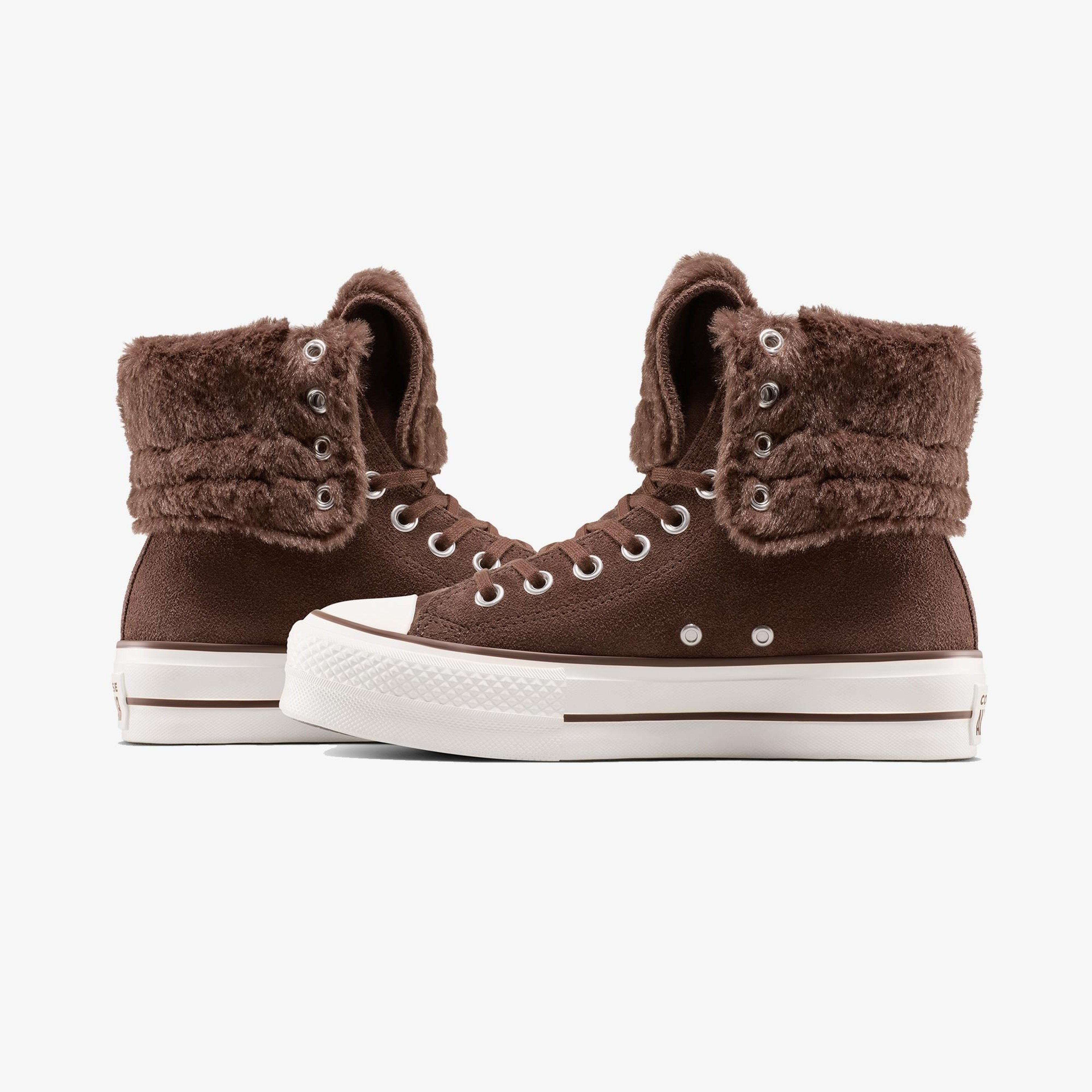 Converse Chuck Taylor All Star Fold Over Lift Kadın Kahverengi Sneaker
