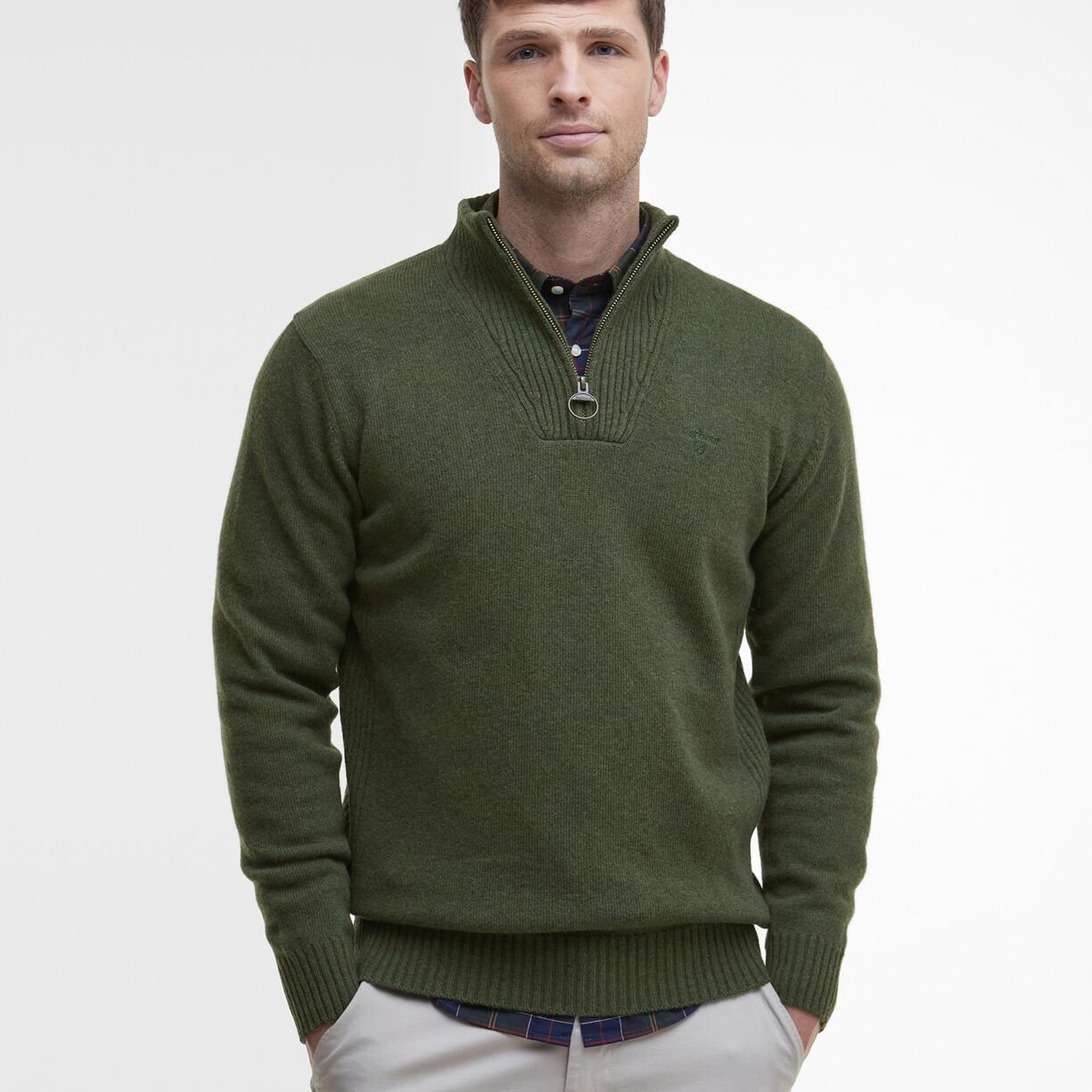 Barbour Essential Lambswool Half Zip Kazak