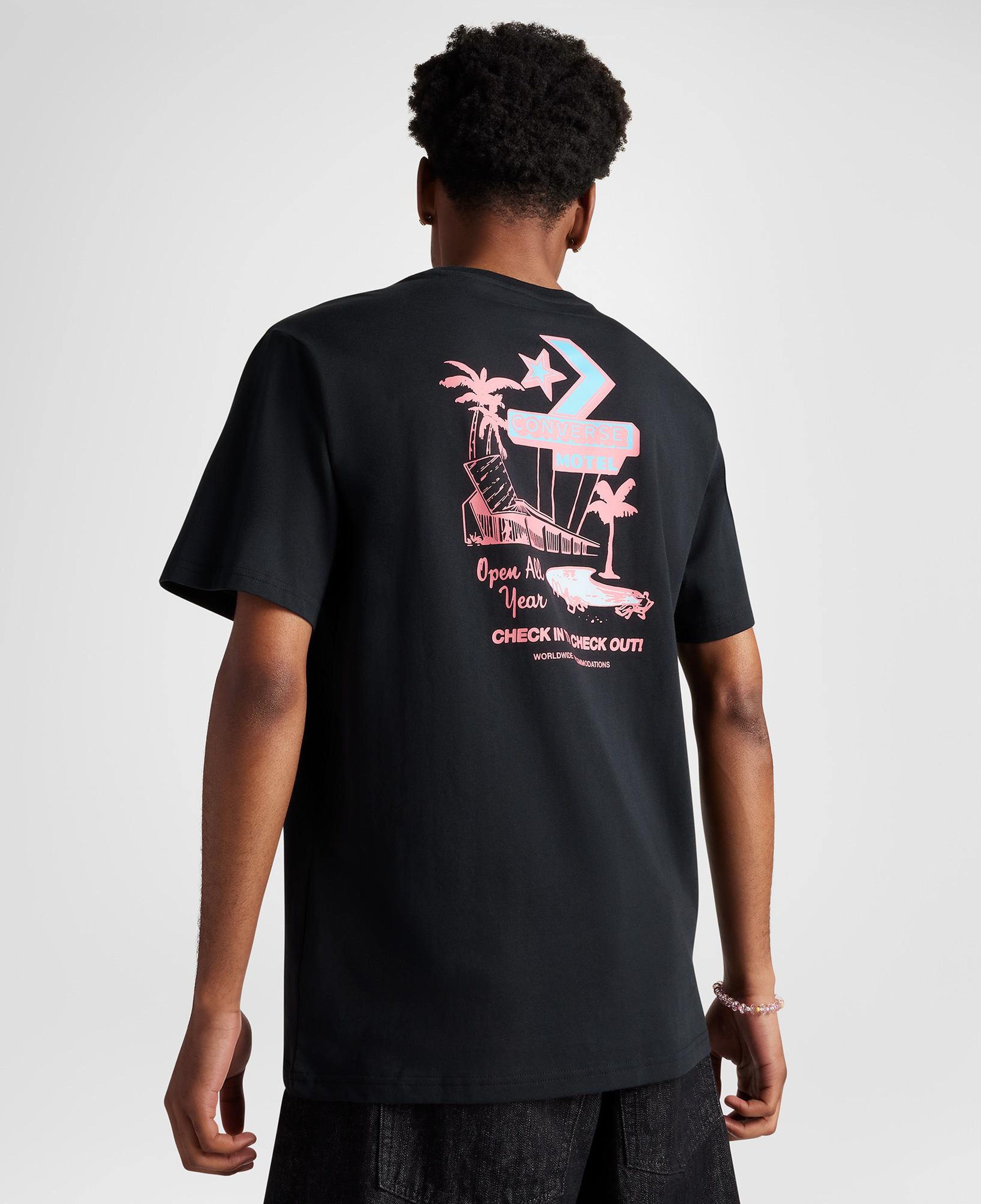 Converse Motel Erkek Siyah T-Shirt