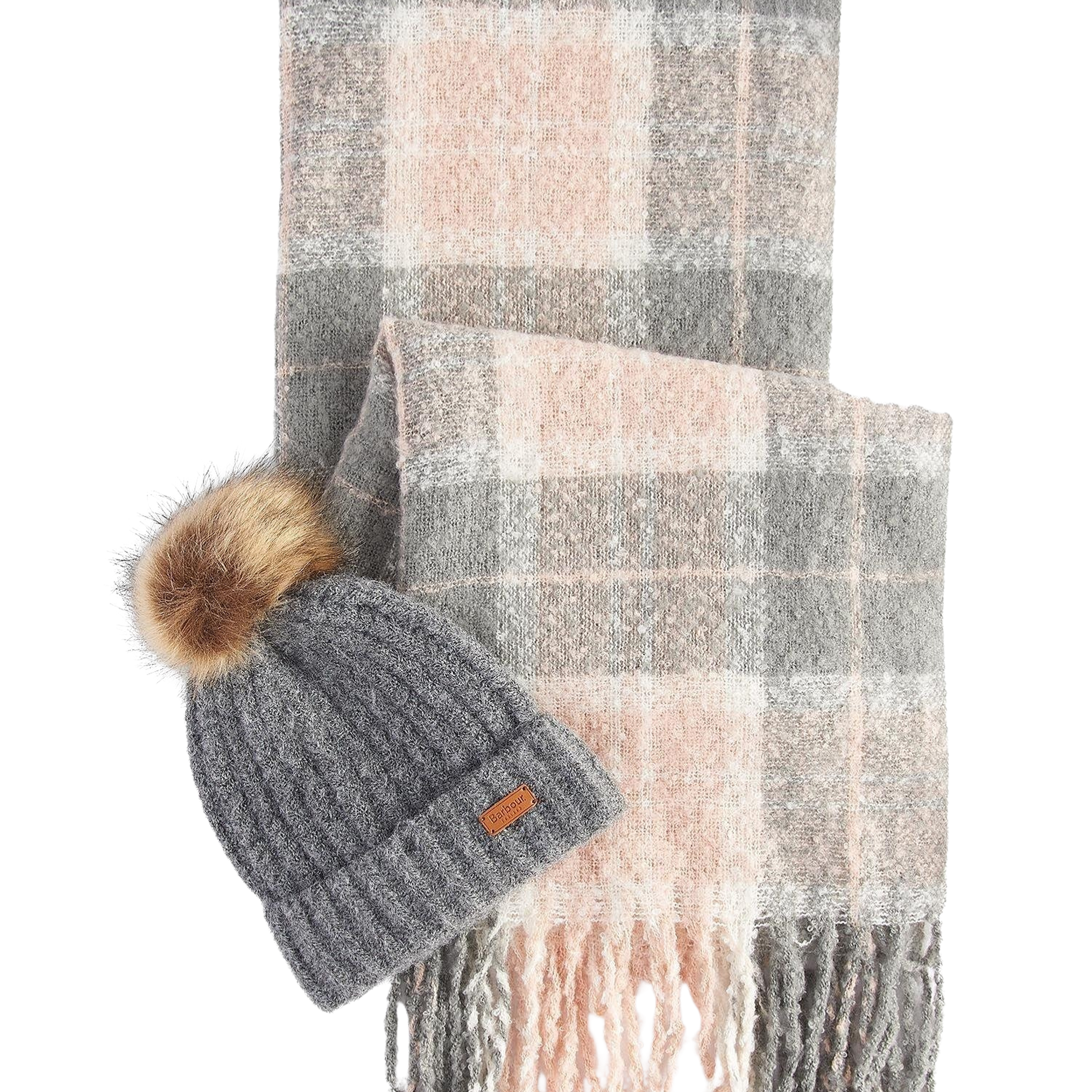 Barbour Saltburn Bere & Tartan Şal Seti