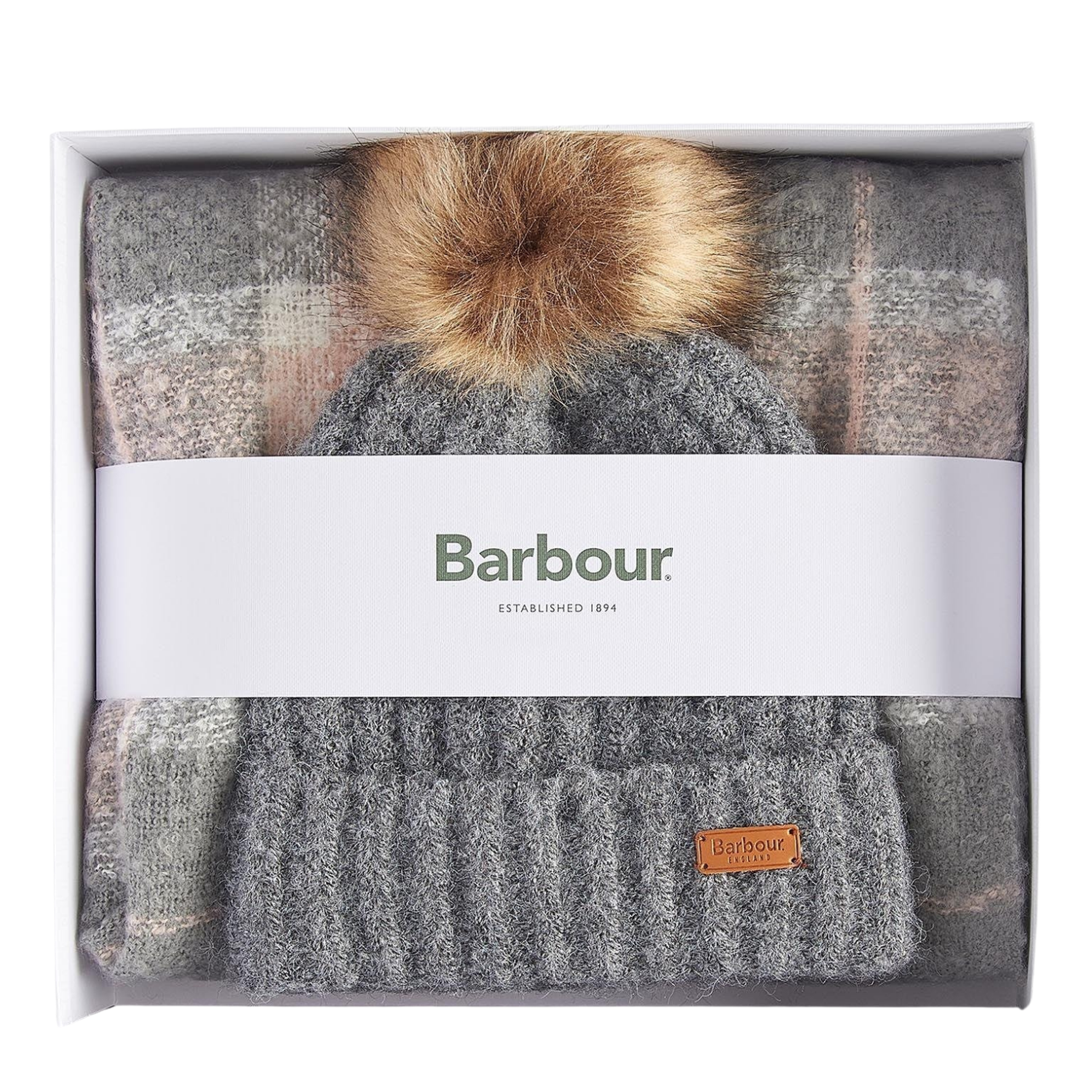 Barbour Saltburn Bere & Tartan Şal Seti