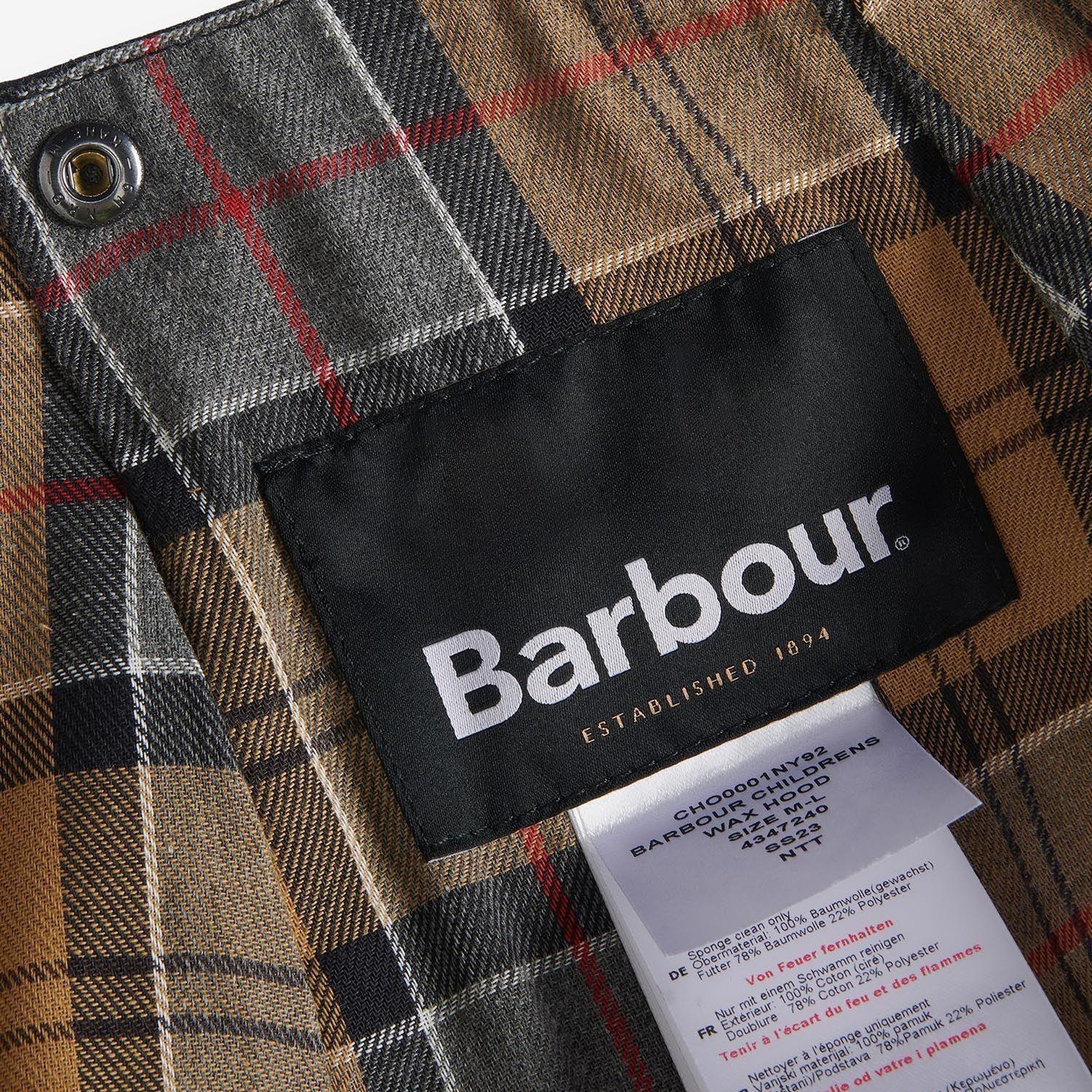 Barbour Children's Yağlı Kapüşon