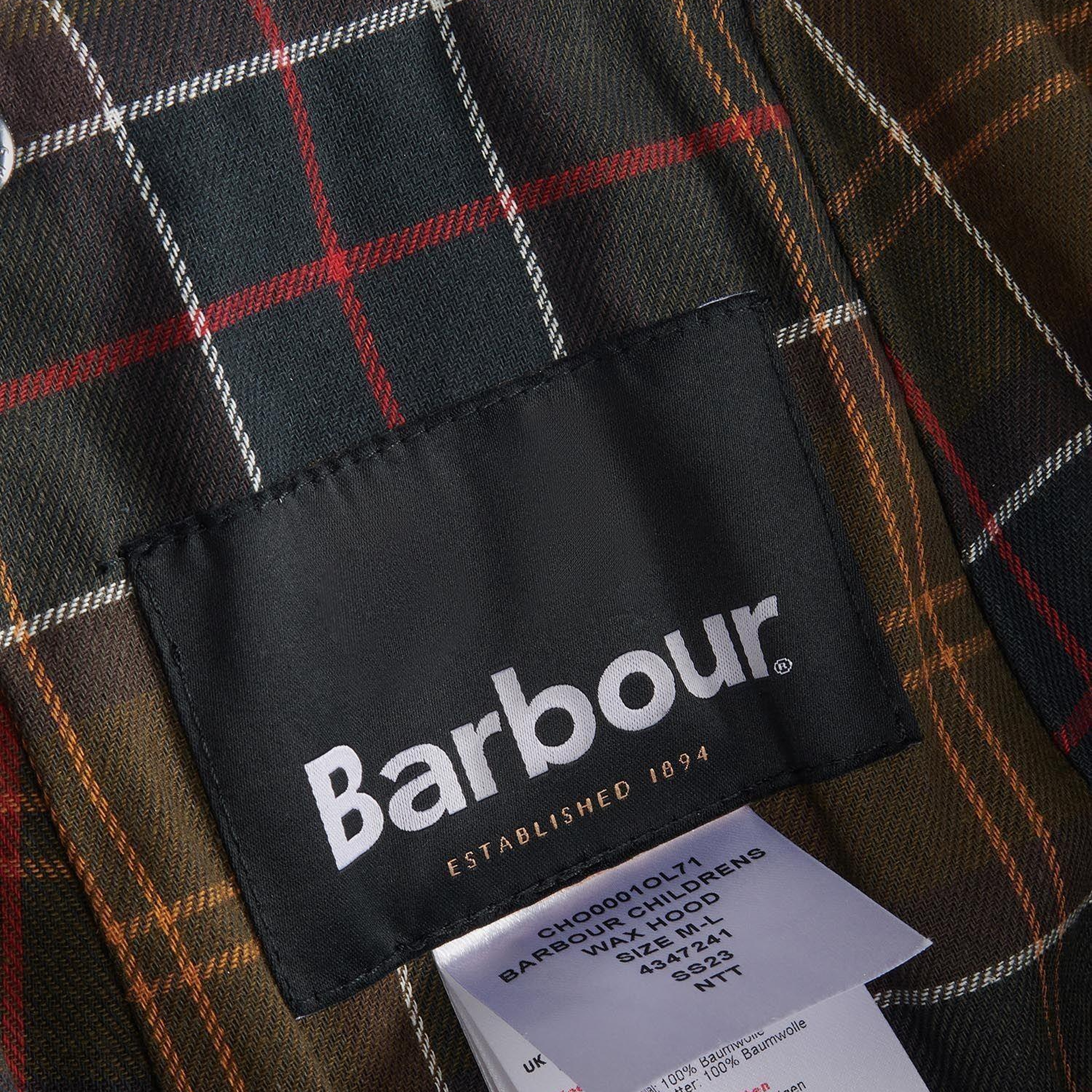 Barbour Children's Yağlı Kapüşon