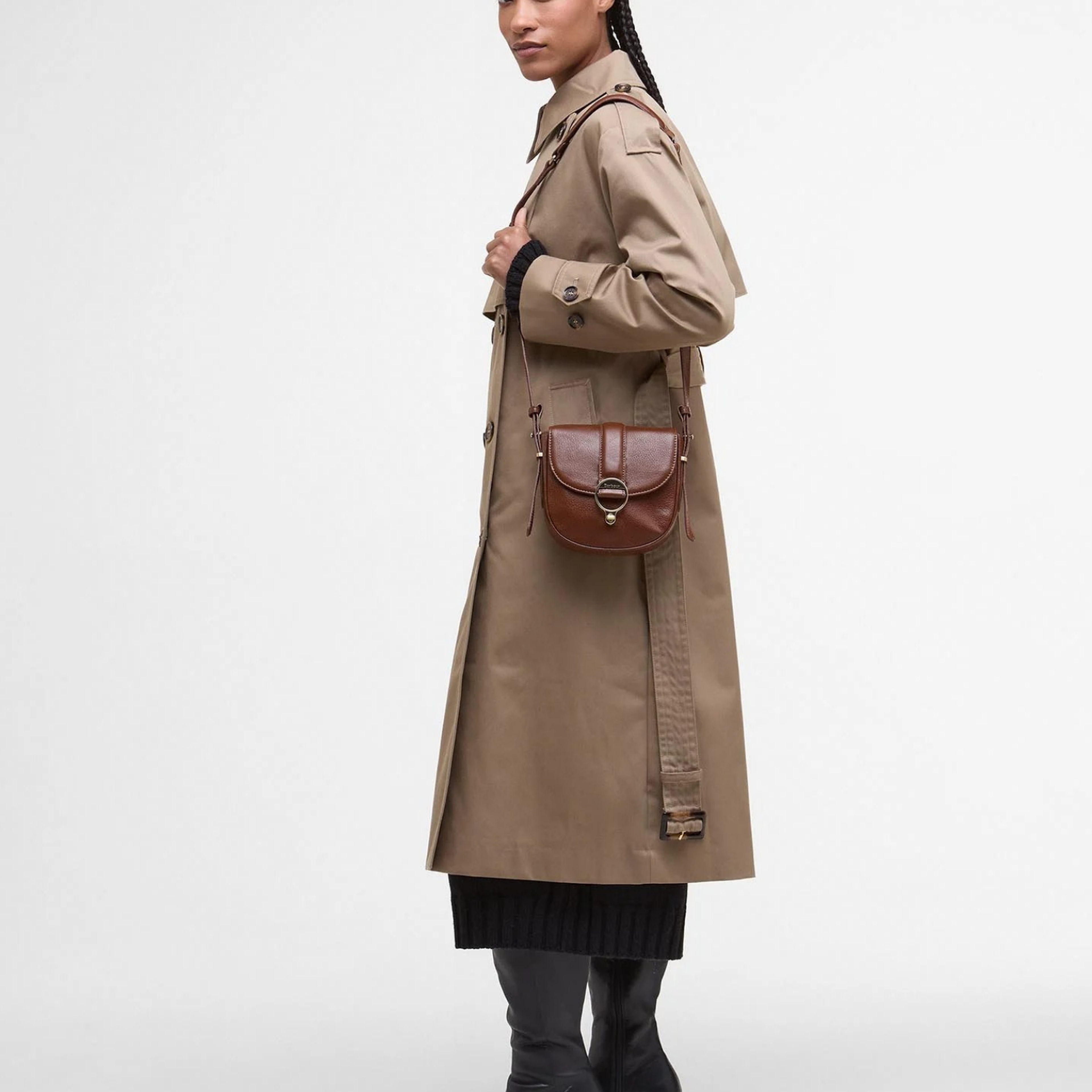 Barbour Elm Deri Çapraz Çanta
