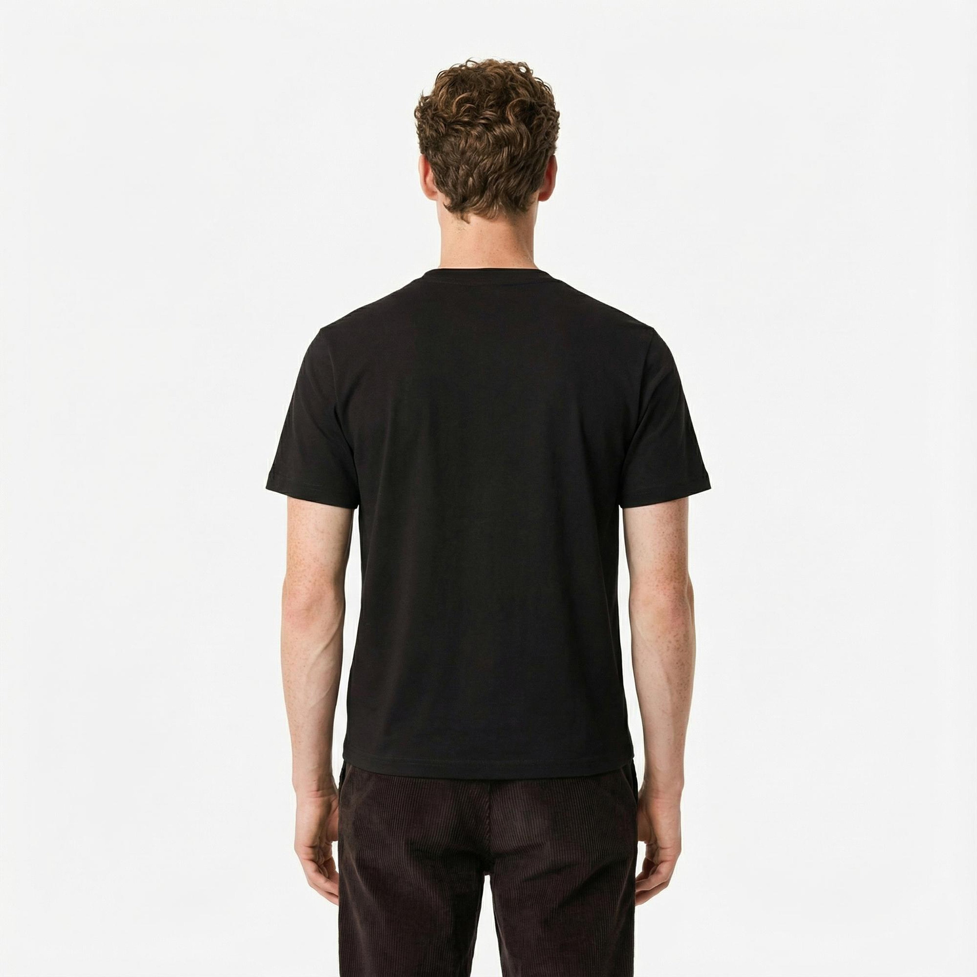 Erkek Classic Fit Bisiklet Yaka Kahverengi T-Shirt