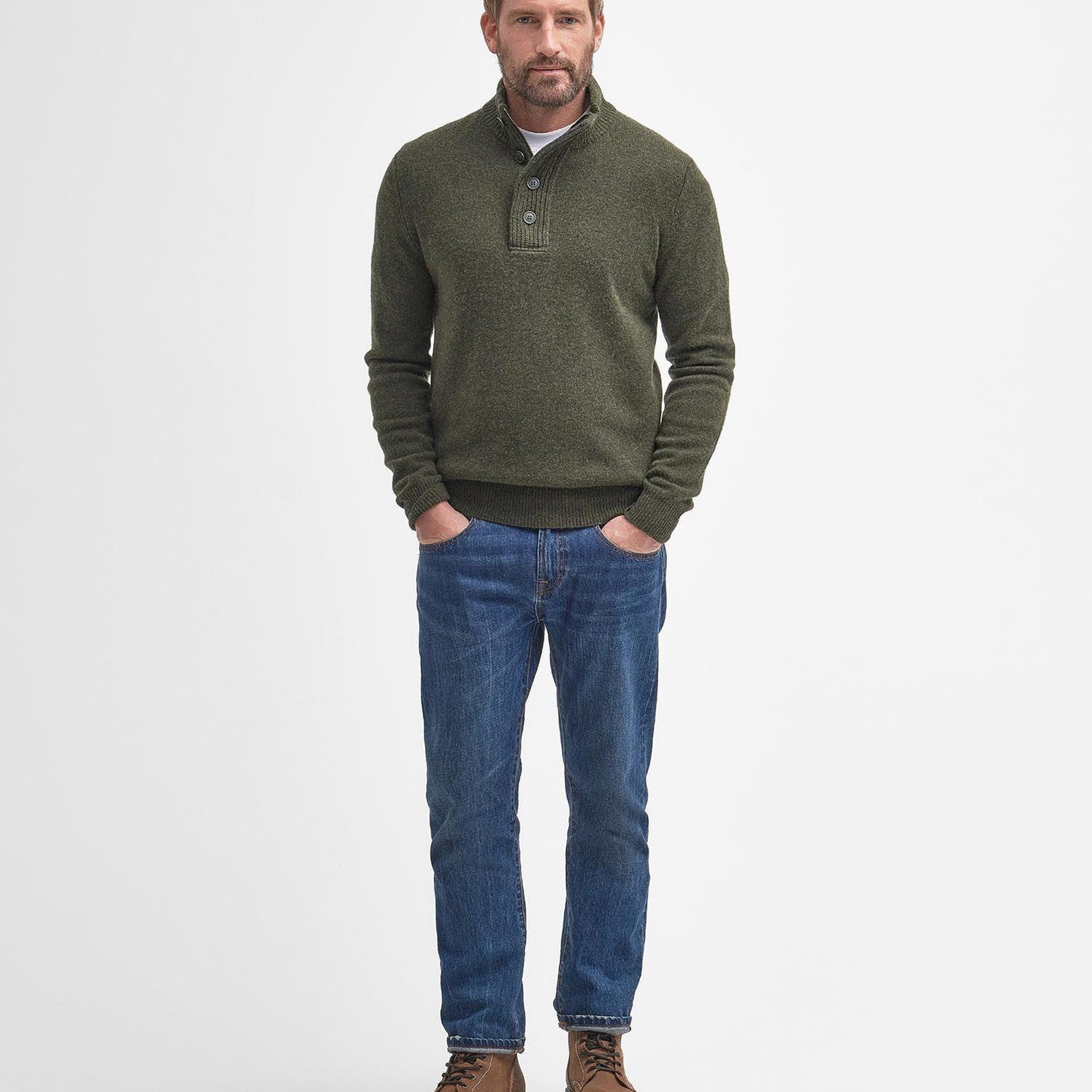 Barbour Patch Half Zip Kazak