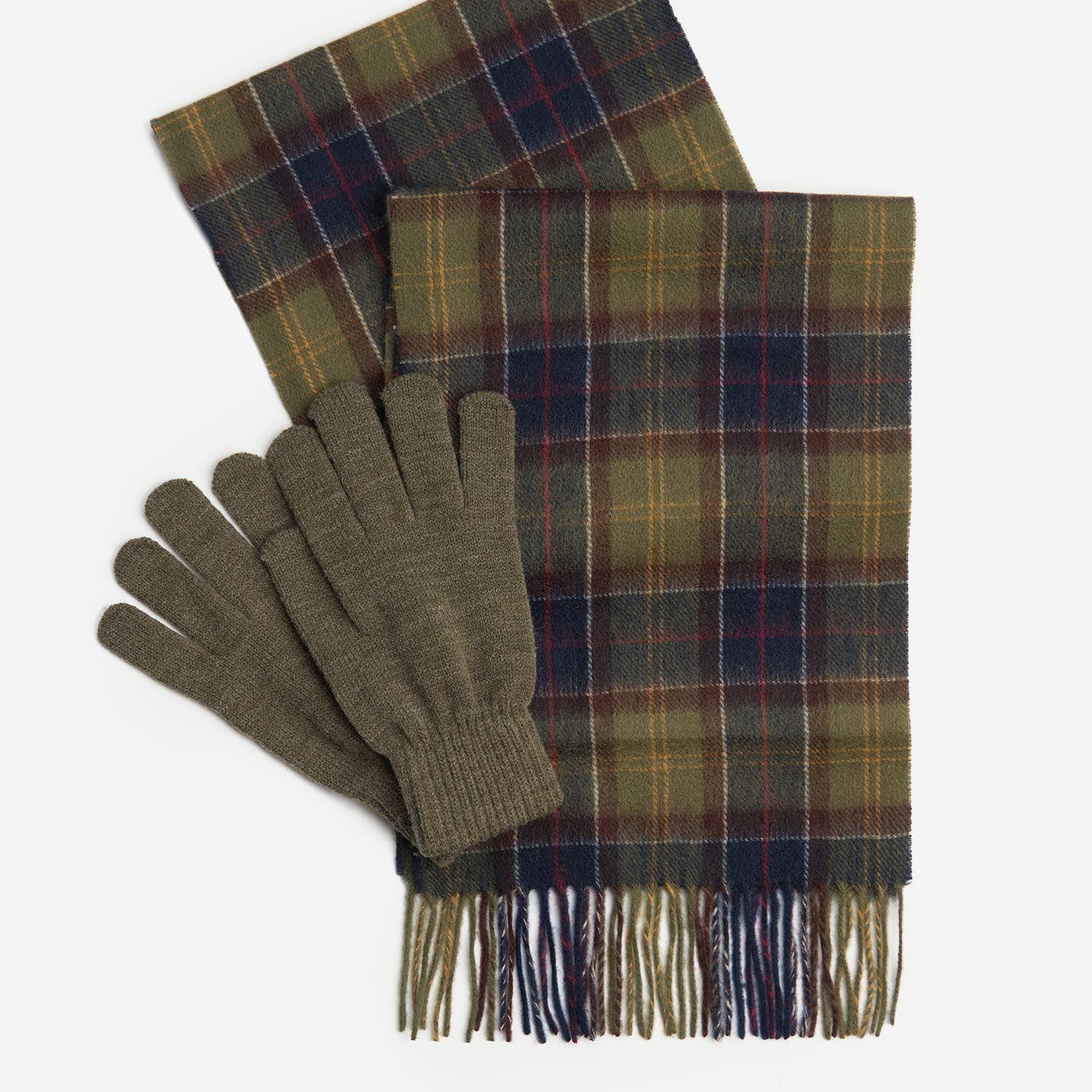 Barbour Tartan Atkı ve Eldiven Hediye Seti