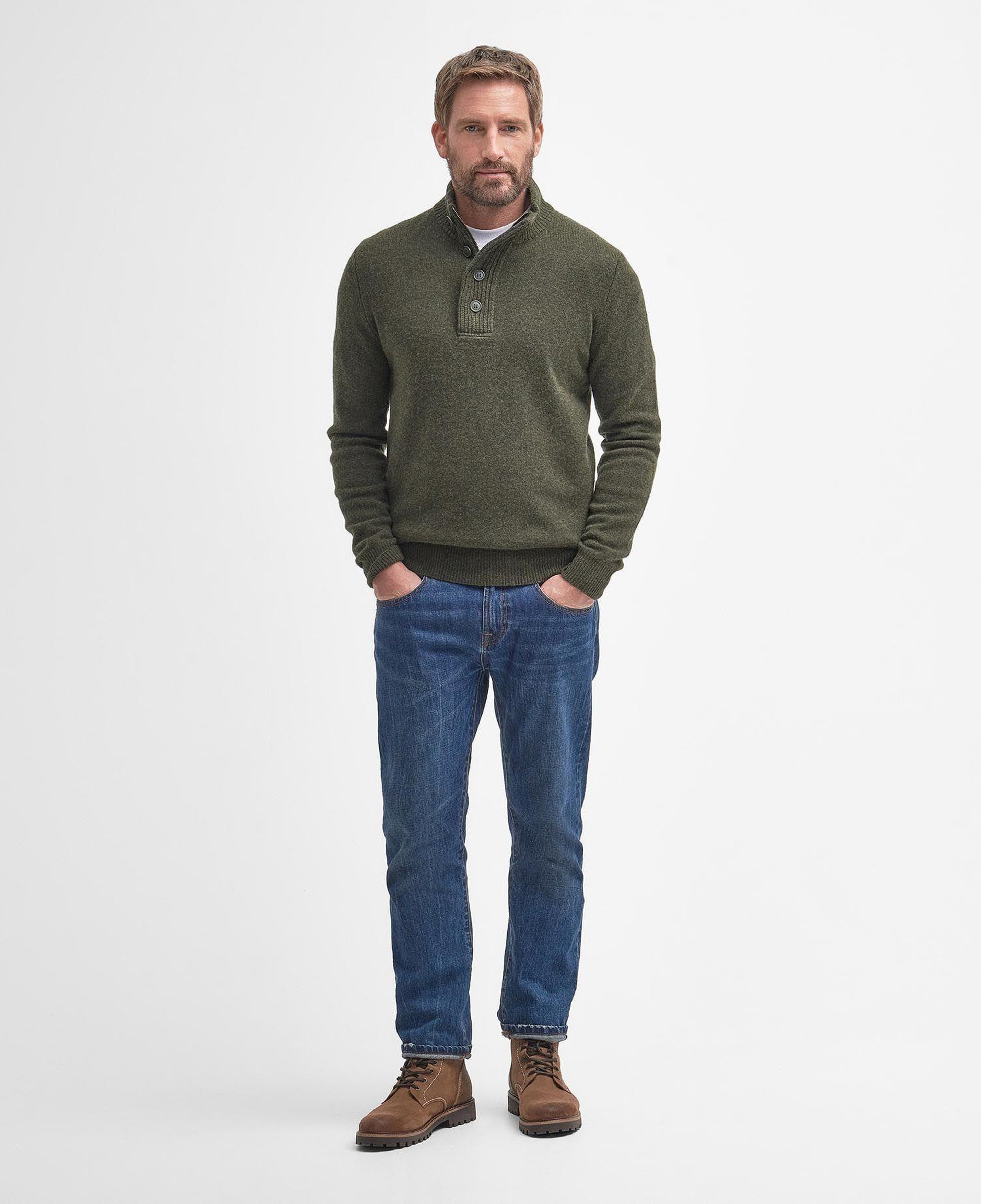 Barbour Patch Half Zip Kazak
