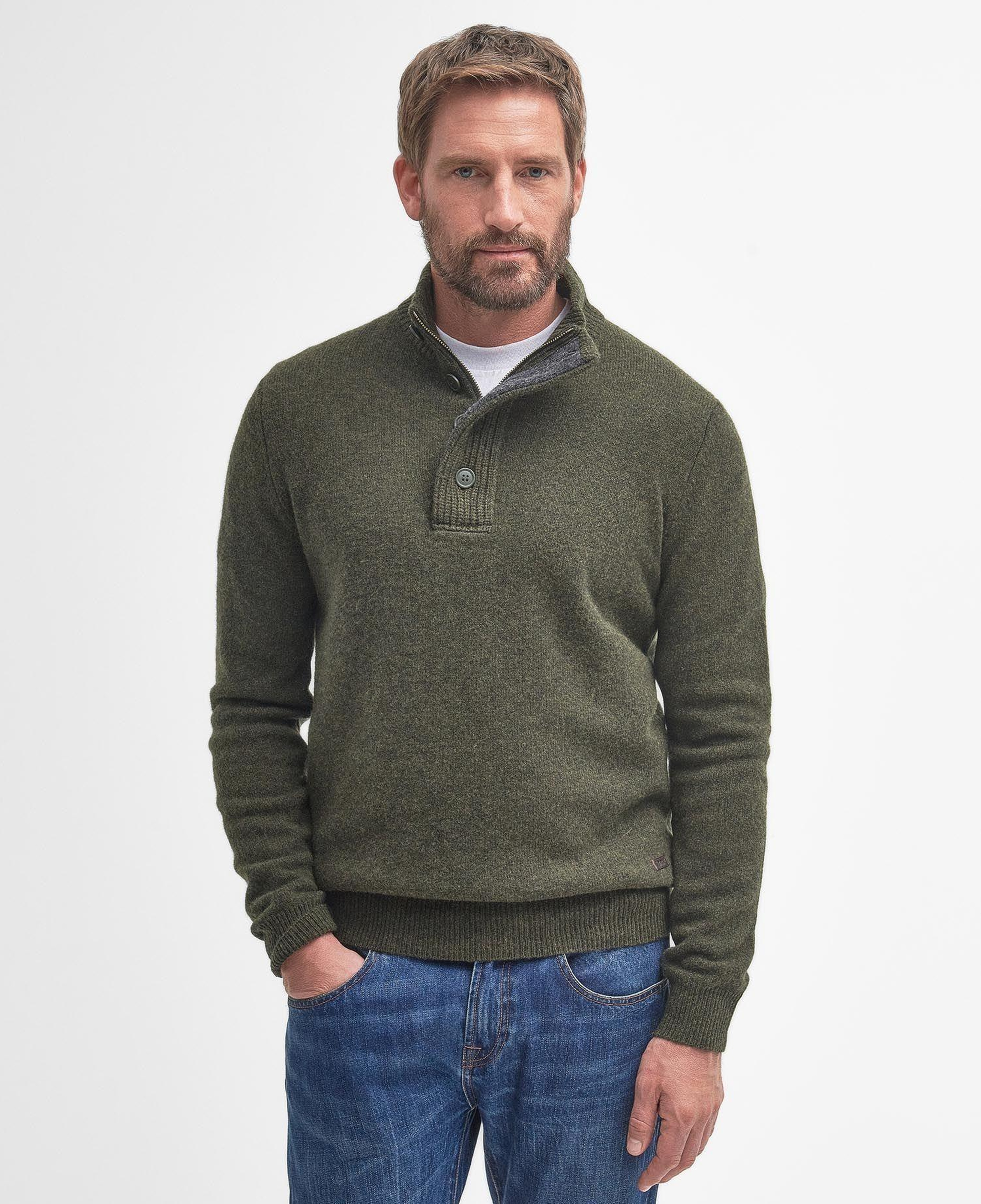 Barbour Patch Half Zip Kazak