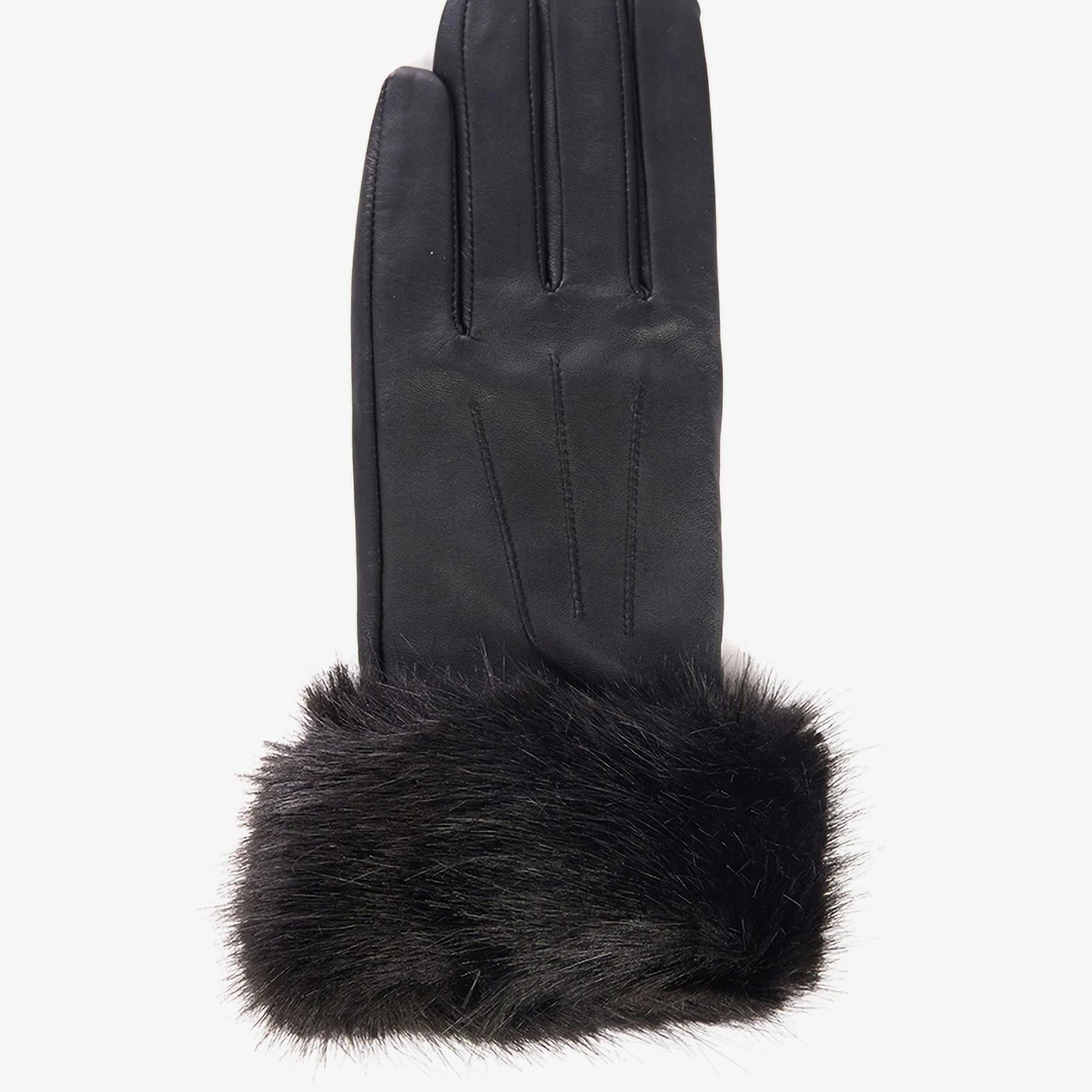Barbour Suni Kürklü Deri Eldiven