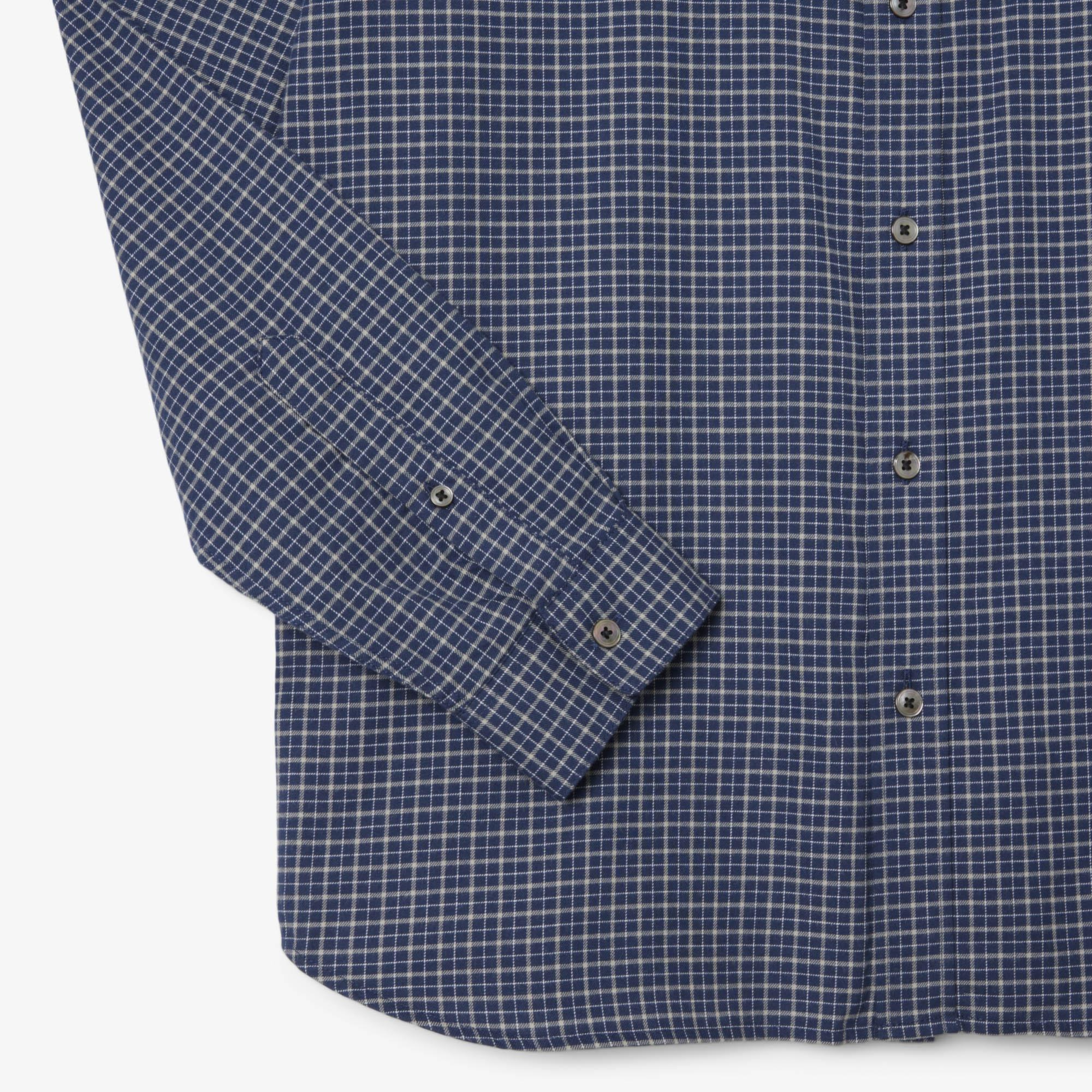 Lacoste Erkek Regular Fit Kareli Lacivert Gömlek