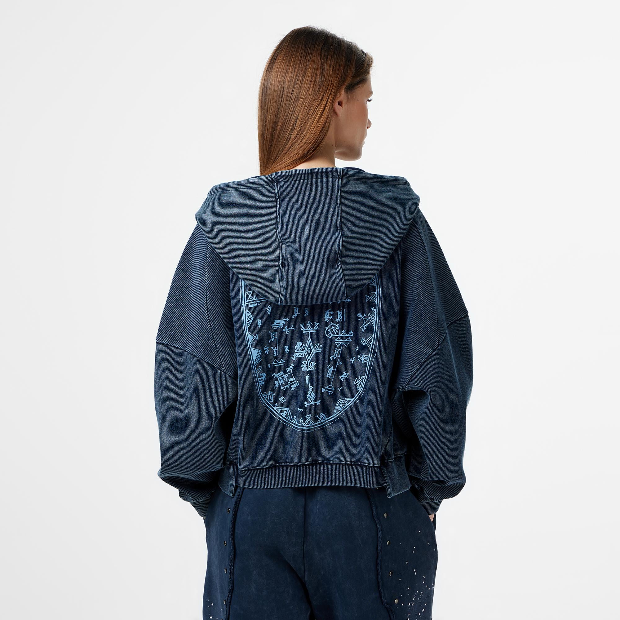 Les Benjamins Regular Fit Kadın Mavi Sweatshirt