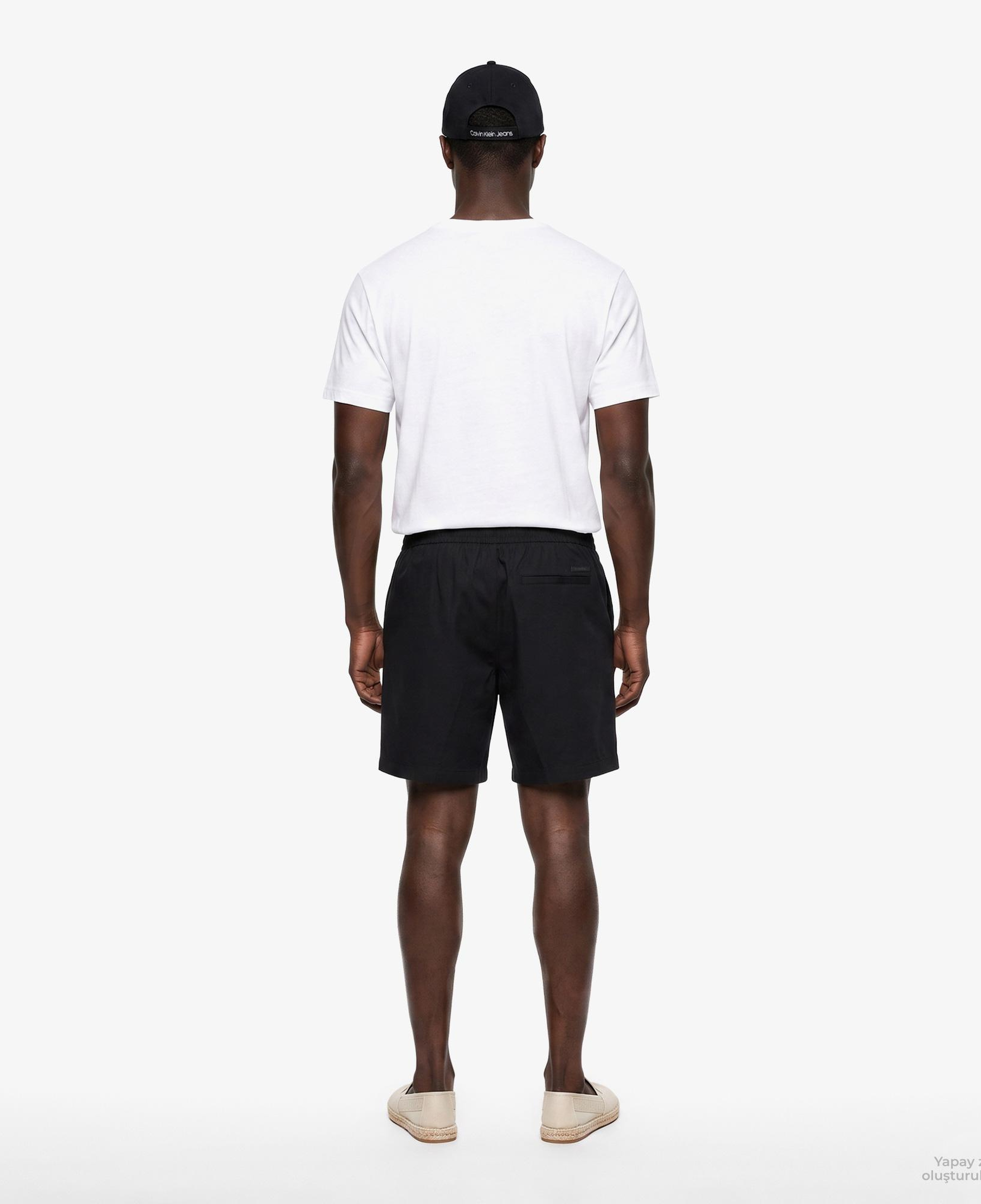 Calvin Klein Straight 7 Pull On Erkek Siyah Keten Şort