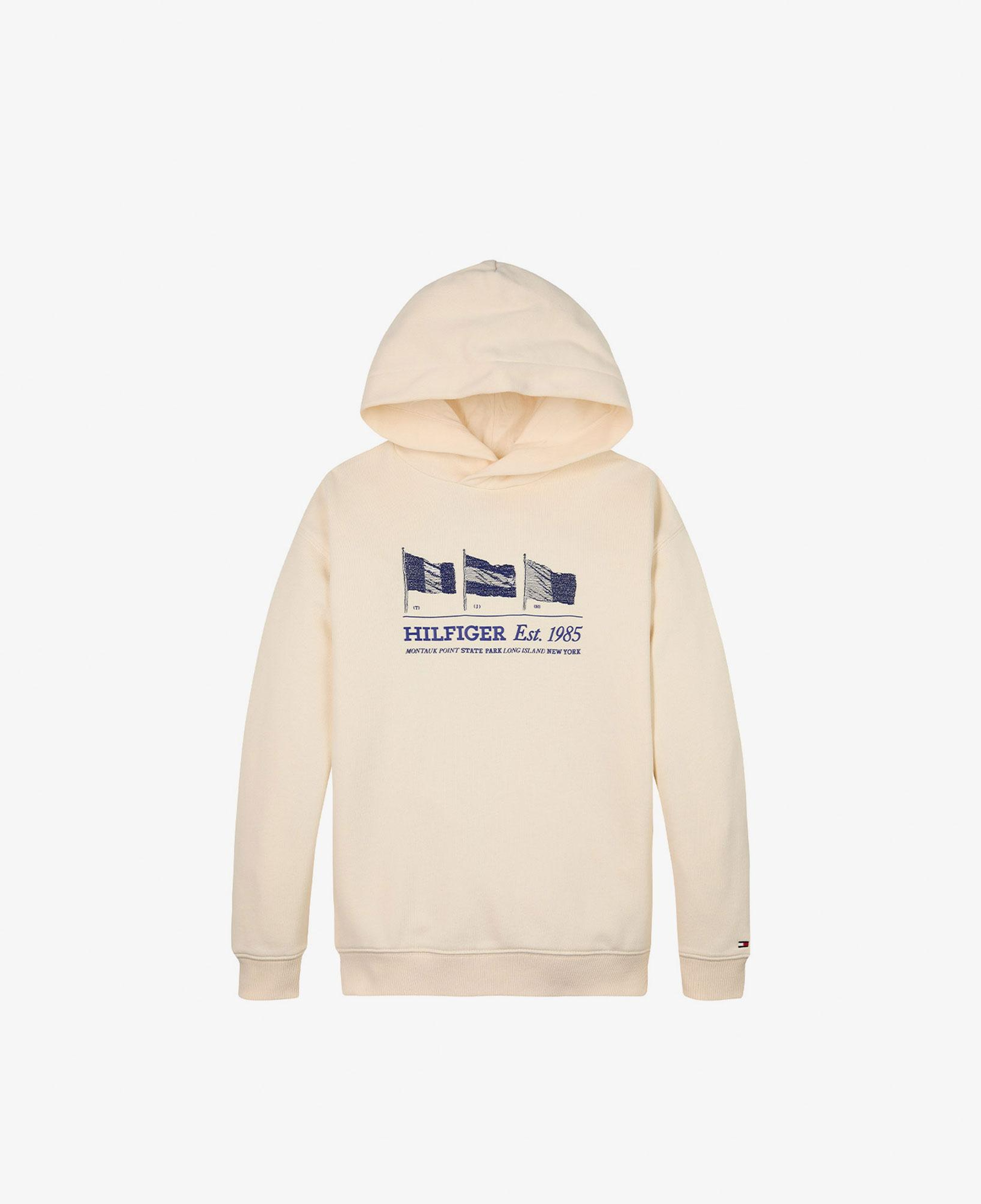 Tommy Hilfiger Waving Flag Çocuk Bej Hoodie