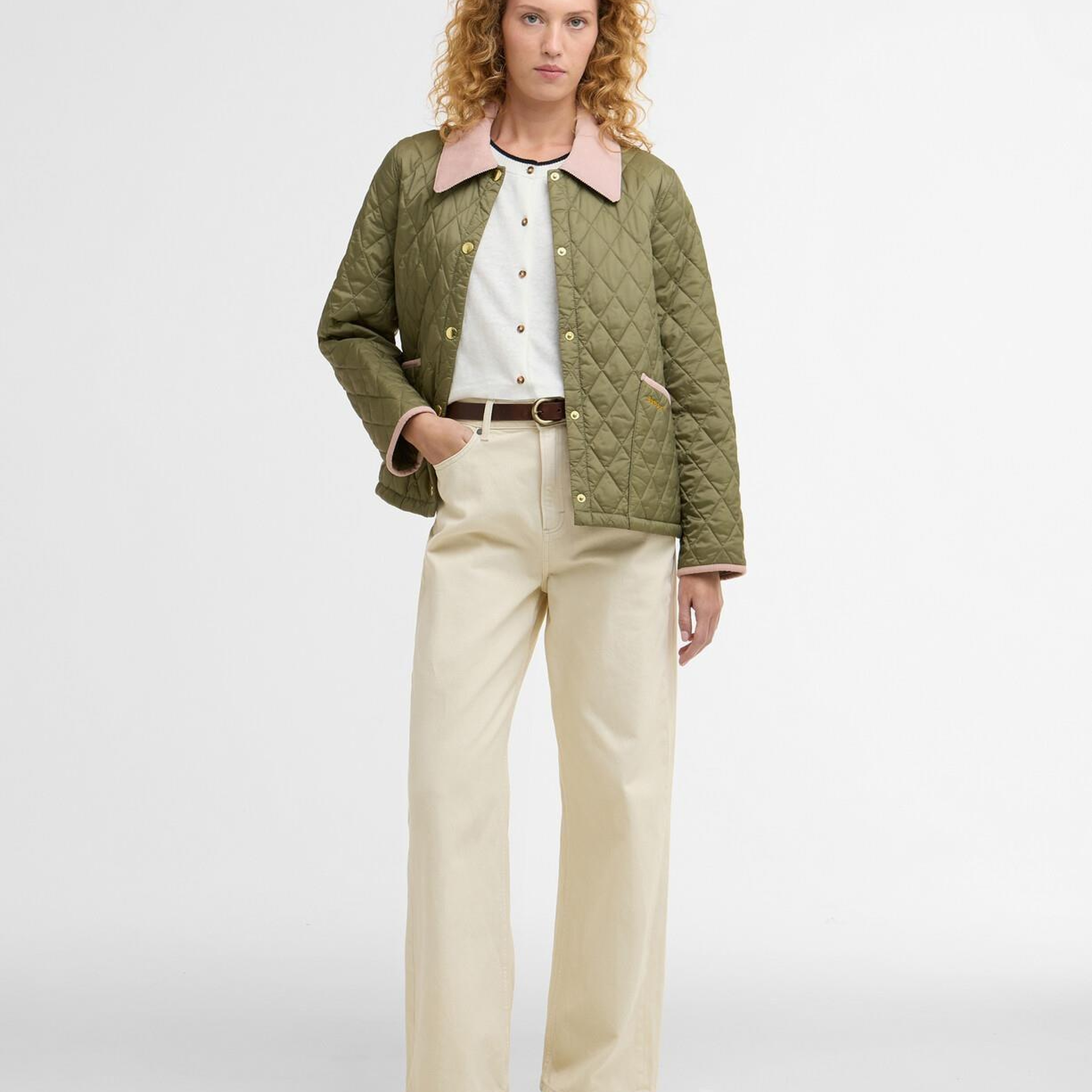 Barbour Icons Cropped Liddesdale Kapitone Ceket