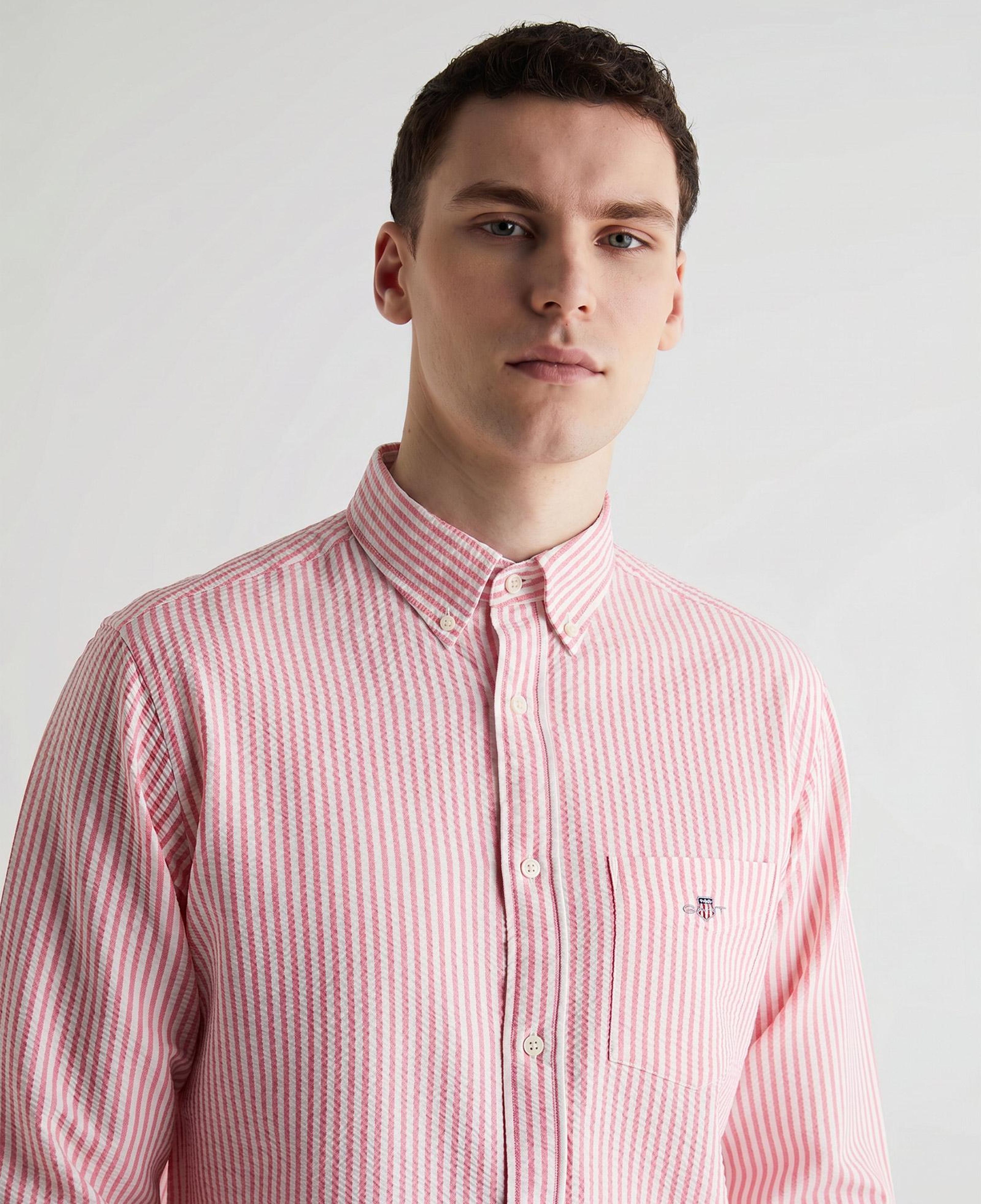 GANT Erkek Pembe Regular Fit Klasik Yaka Çizgili Gömlek