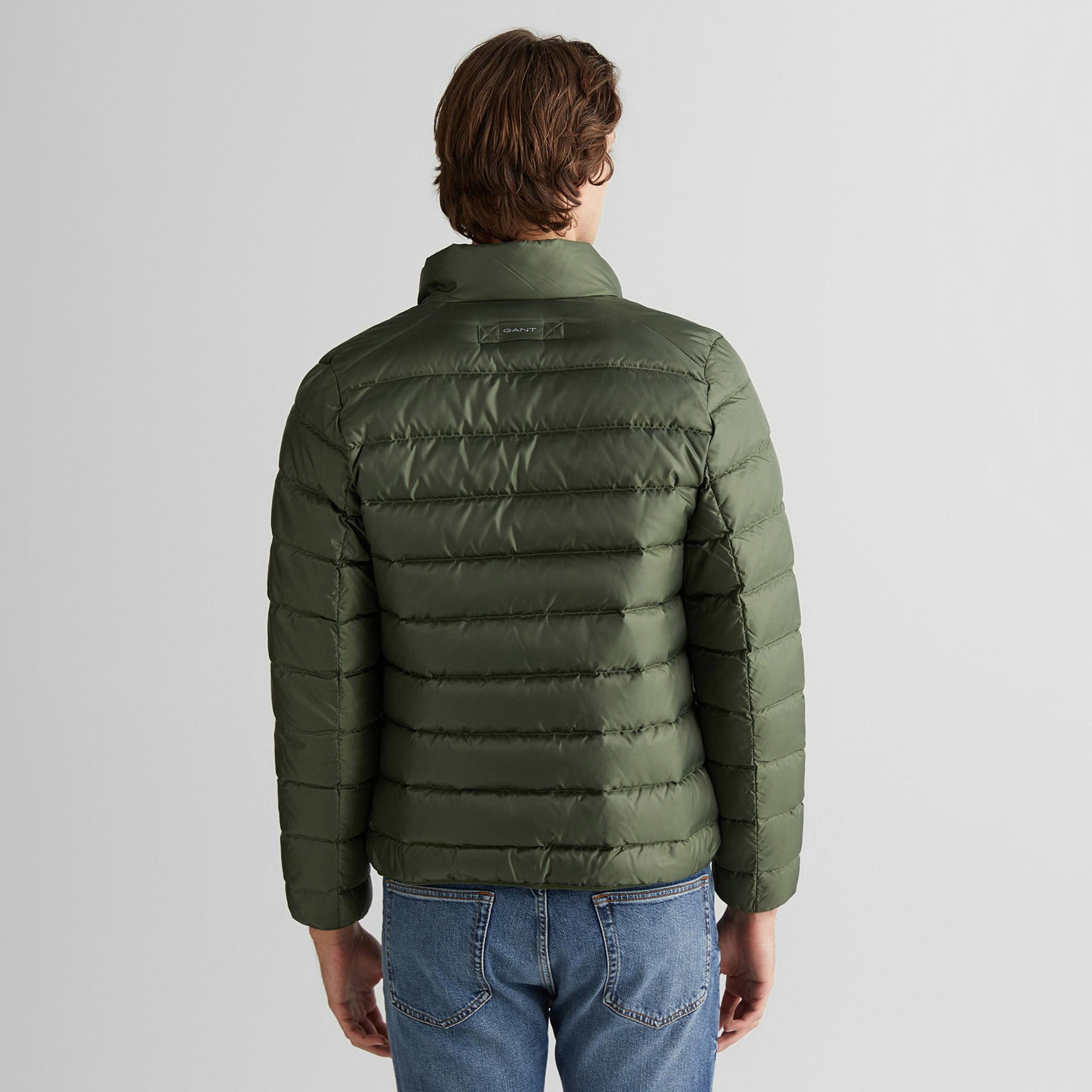 GANT Erkek Yeşil Regular Fit Dik Yaka Kaz Tüyü Mont