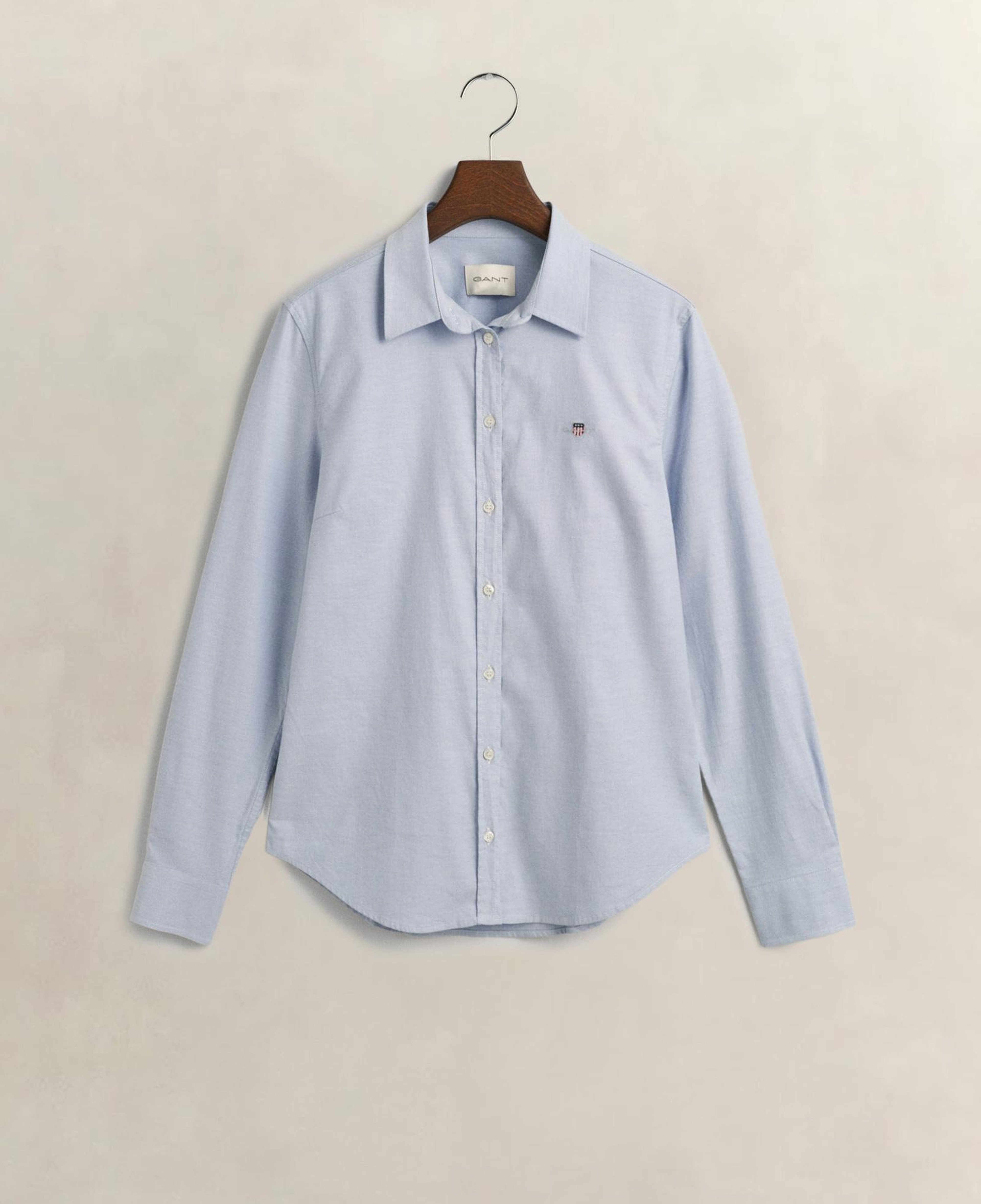 GANT Kadın Mavi Slim Fit Klasik Yaka Oxford Gömlek